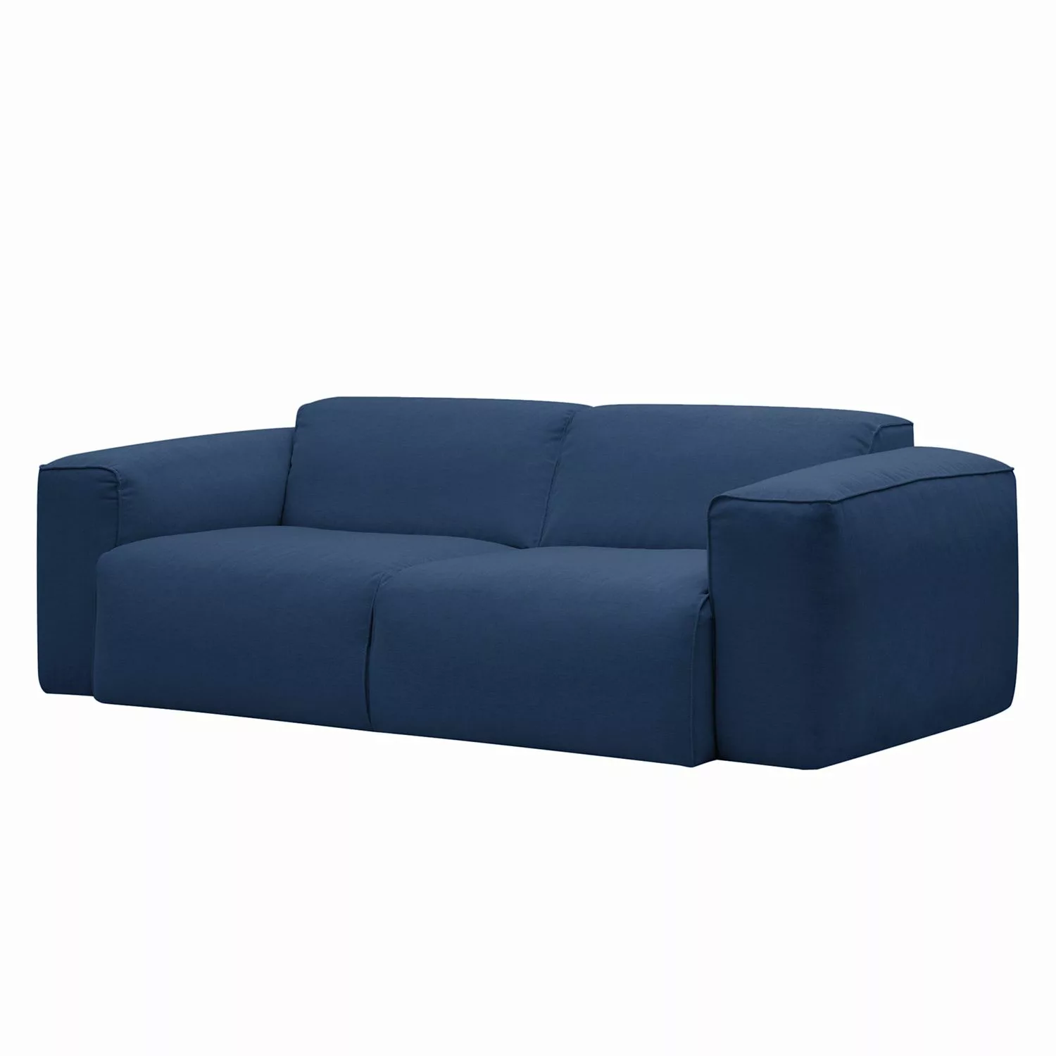 home24 Studio Copenhagen Sofa Hudson 2-Sitzer Blau Webstoff 228x71x102 cm ( günstig online kaufen