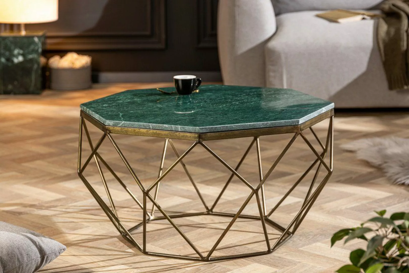 riess-ambiente Couchtisch DIAMOND 70cm grün / günstig online kaufen
