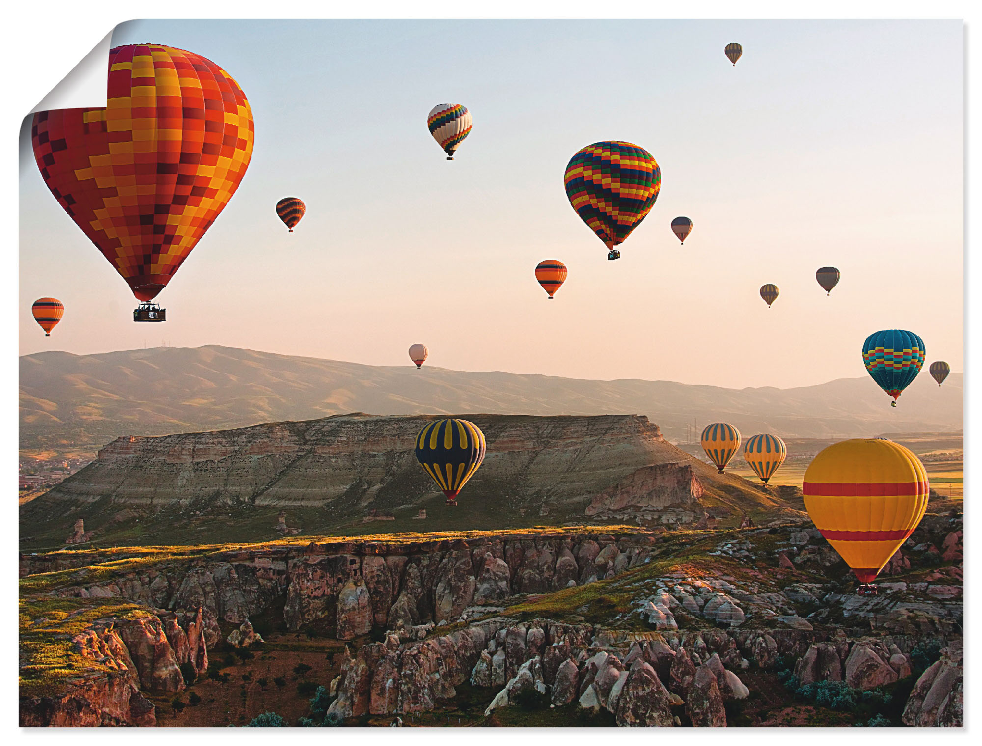 Artland Wandbild "Kappadokien Ballonfahrt", Ballonfahren, (1 St.), als Lein günstig online kaufen