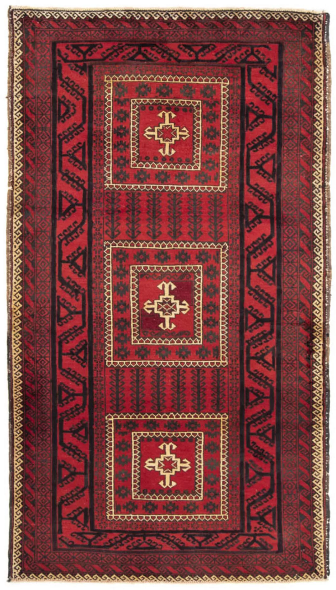 morgenland Wollteppich »Belutsch Medaillon Rosso 224 x 119 cm«, rechteckig, günstig online kaufen
