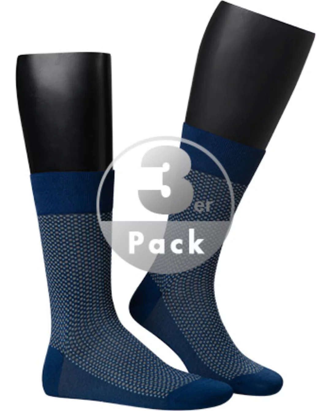 FALKE Uptown Tie Herren Socken, 45-46, Blau, Ajour, Baumwolle, 12437-600006 günstig online kaufen