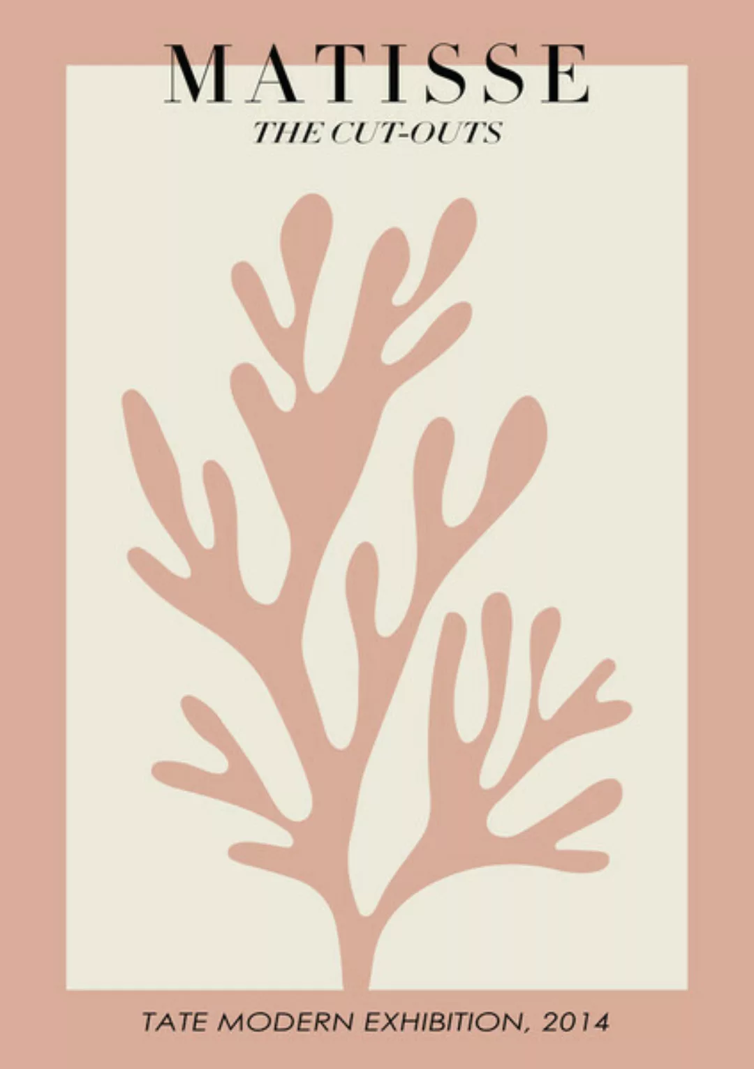 Poster / Leinwandbild - Matisse – Botanisches Design Altrosa / Beige günstig online kaufen