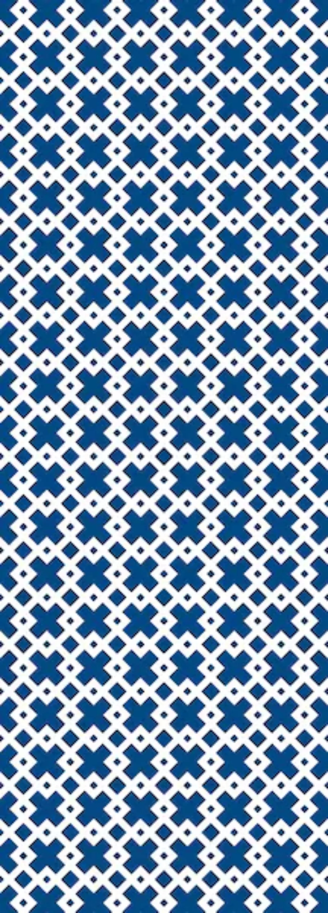 queence Vinyltapete »Muster-Blau«, bedruckt günstig online kaufen