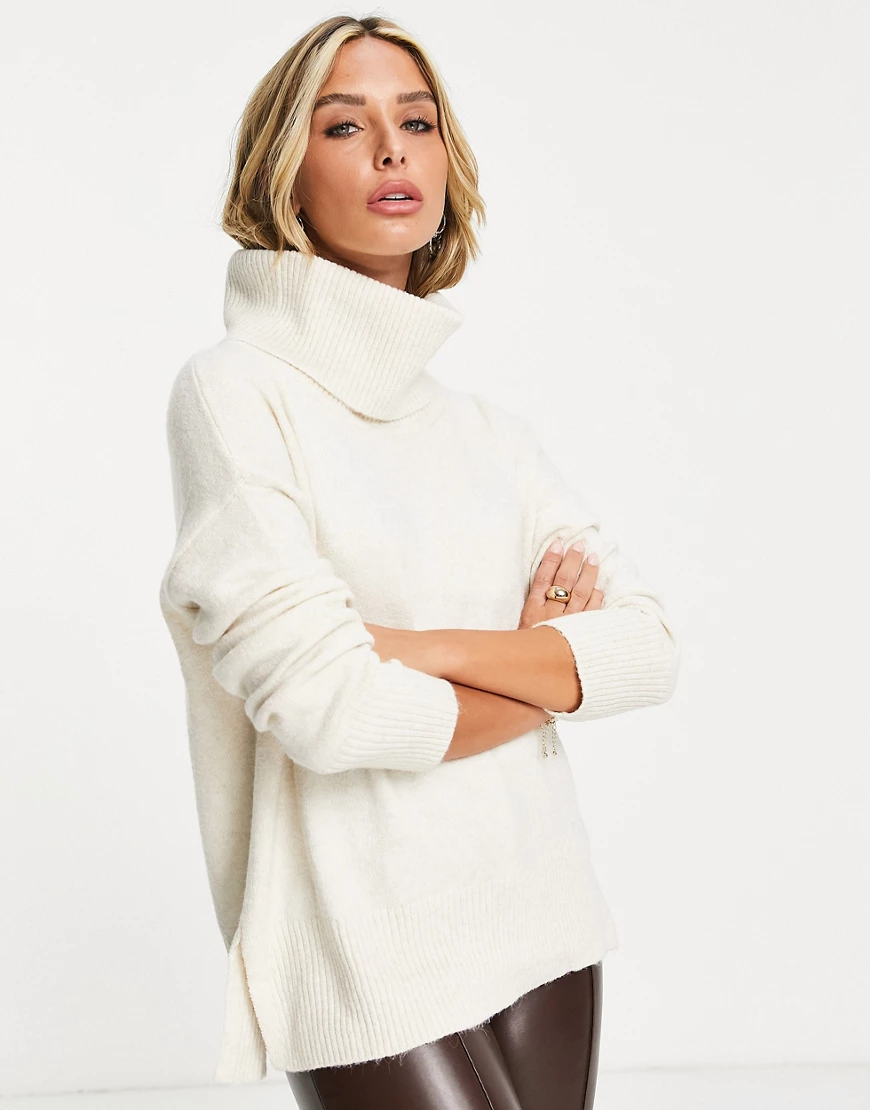 Vero Moda Doffy Cowl Neck Pullover XL Birch / Detail Melange günstig online kaufen