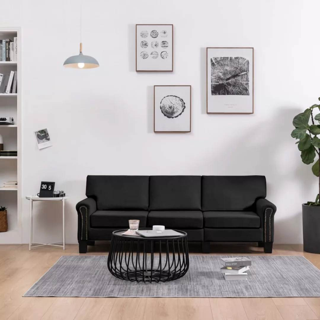 3-sitzer-sofa Schwarz Stoff günstig online kaufen