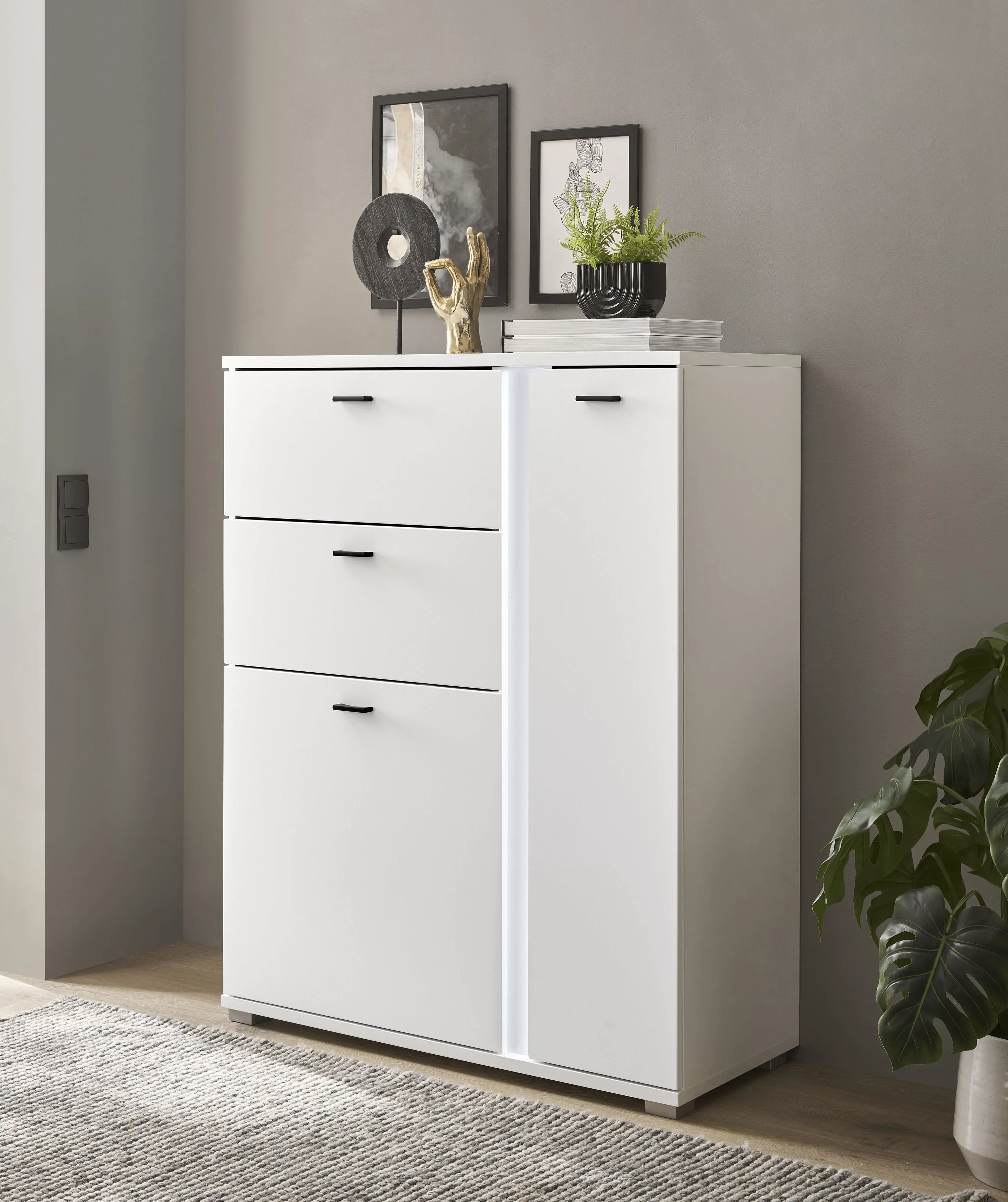 INOSIGN Highboard "LONG ISLAND", (1 St.), in moderner Trendfarbe,inklusive günstig online kaufen