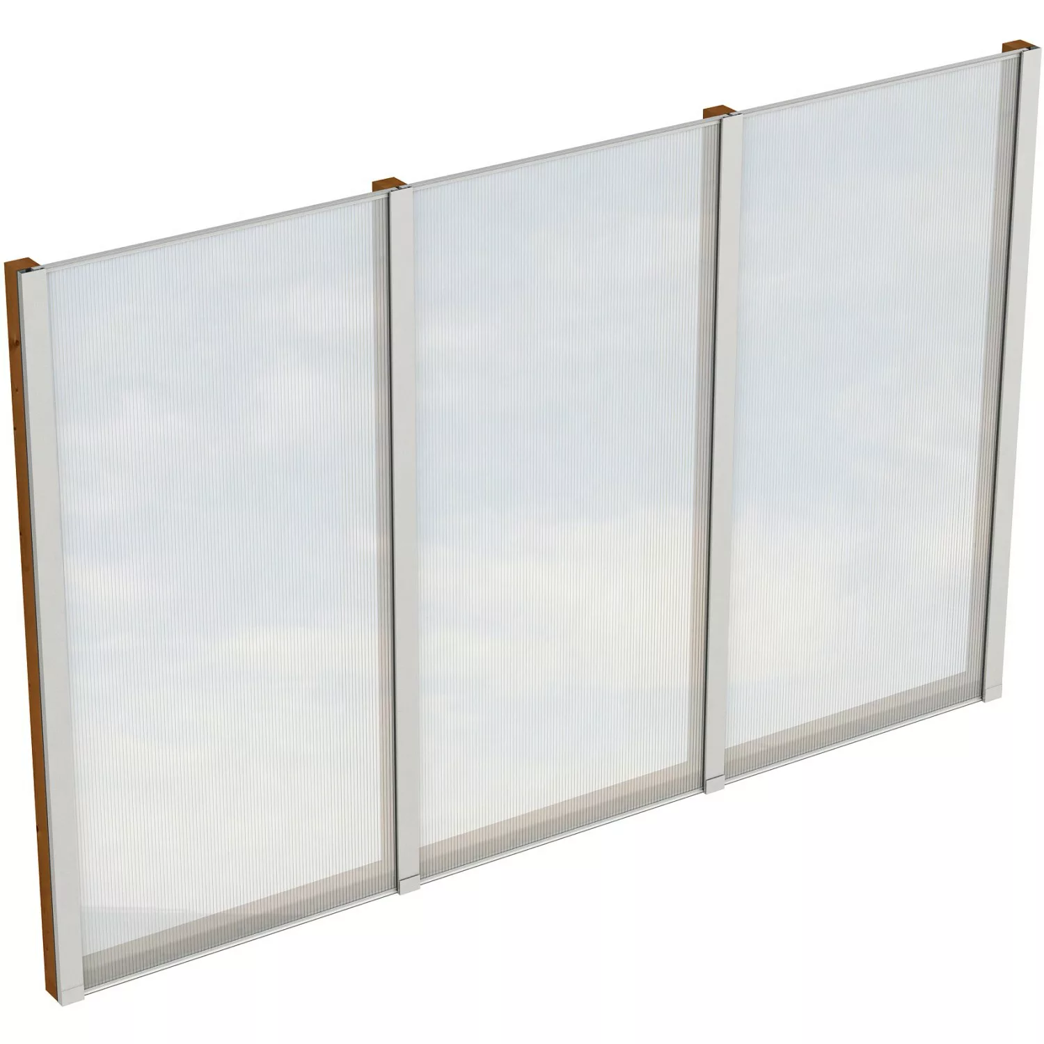 Skan Holz Seitenwand m. Polycarbonatplatten (FS) 305 x 200 cm Fichte Nussba günstig online kaufen