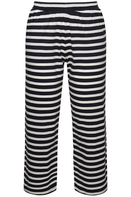 Ulla Popken Pyjamahose Pyjama-Culotte Ringel ausgestelltes Bein günstig online kaufen