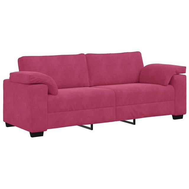 vidaXL Sofa 3-Sitzer-Sofa Weinrot 178 cm Samt günstig online kaufen