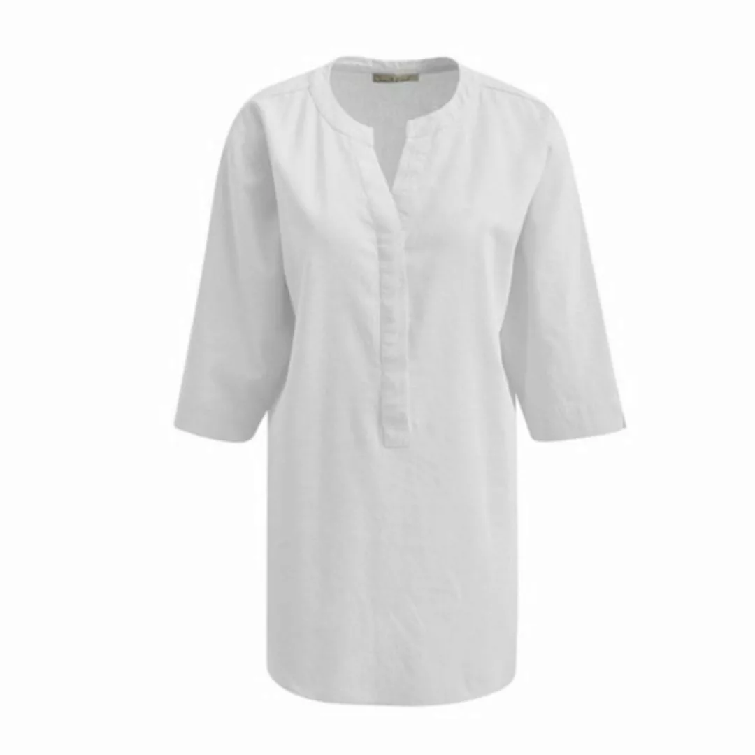 Smith & Soul Tunika Cotton Linen Tunika Blouse - white günstig online kaufen