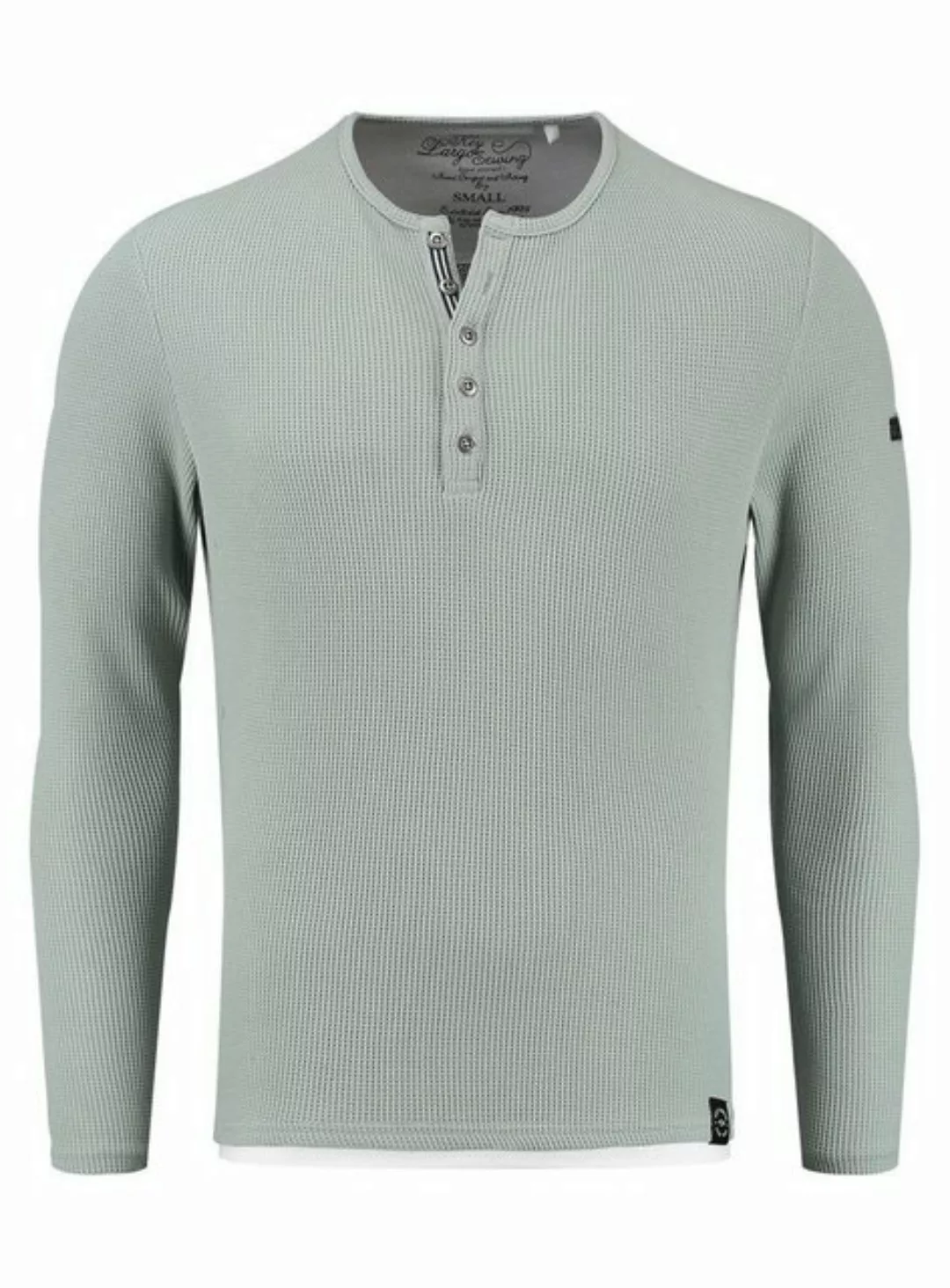 Key Largo Strickpullover Sandro für Herren double Layer Look einfarbig körp günstig online kaufen