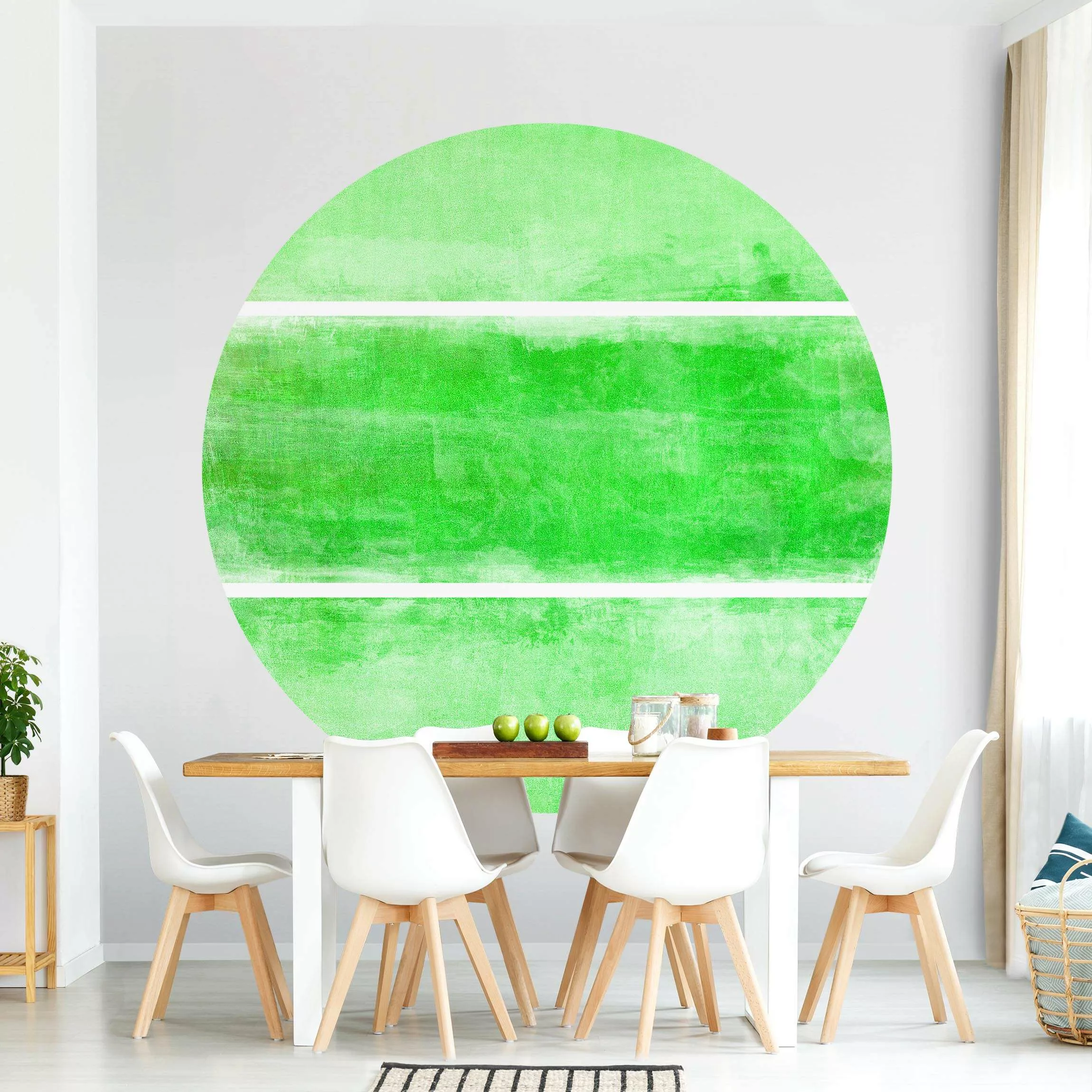 Runde Fototapete selbstklebend Colour Harmony Green günstig online kaufen