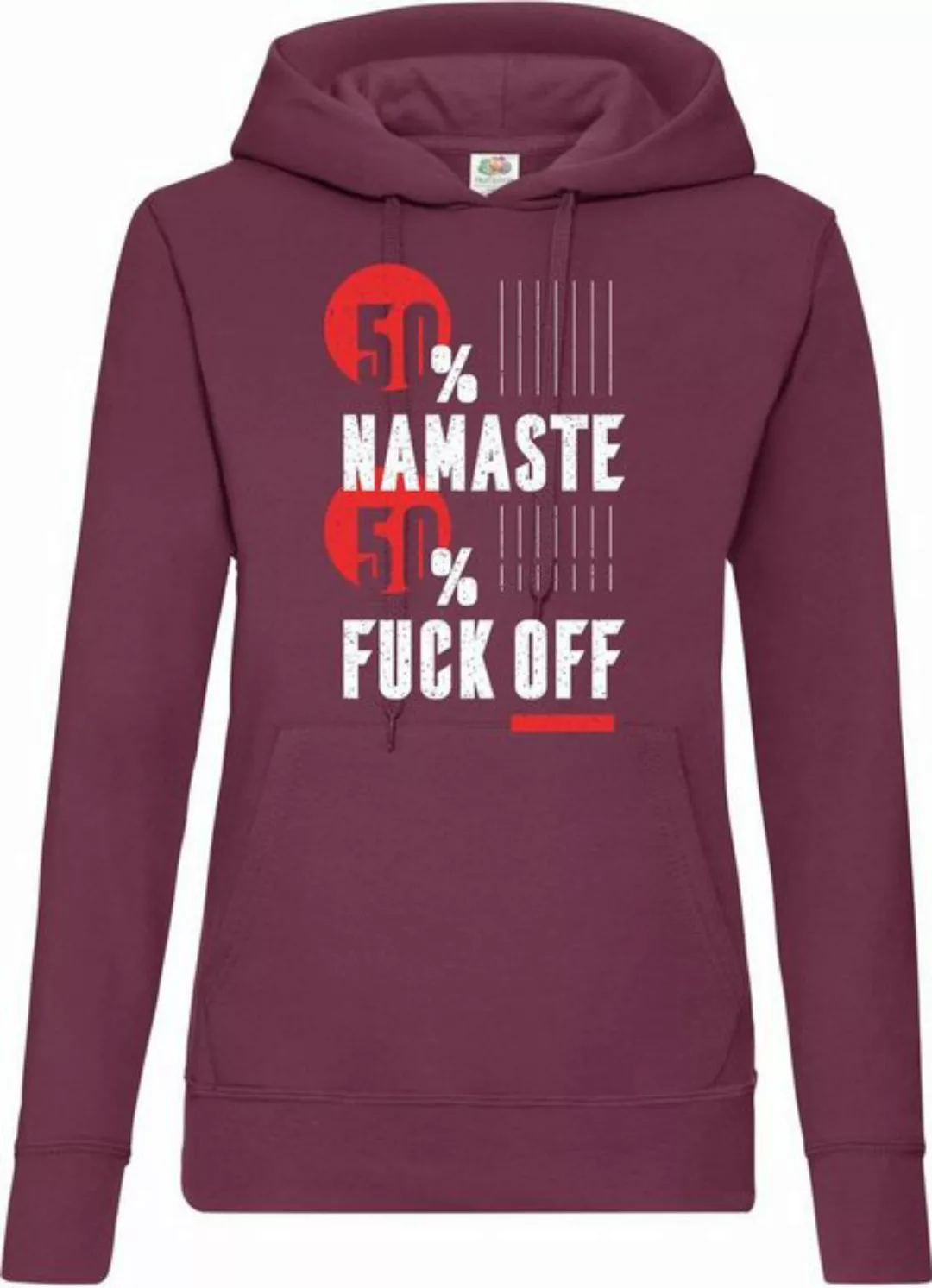 Youth Designz Kapuzenpullover "50% Namaste / 50% F**k Off" Damen Hoodie Pul günstig online kaufen