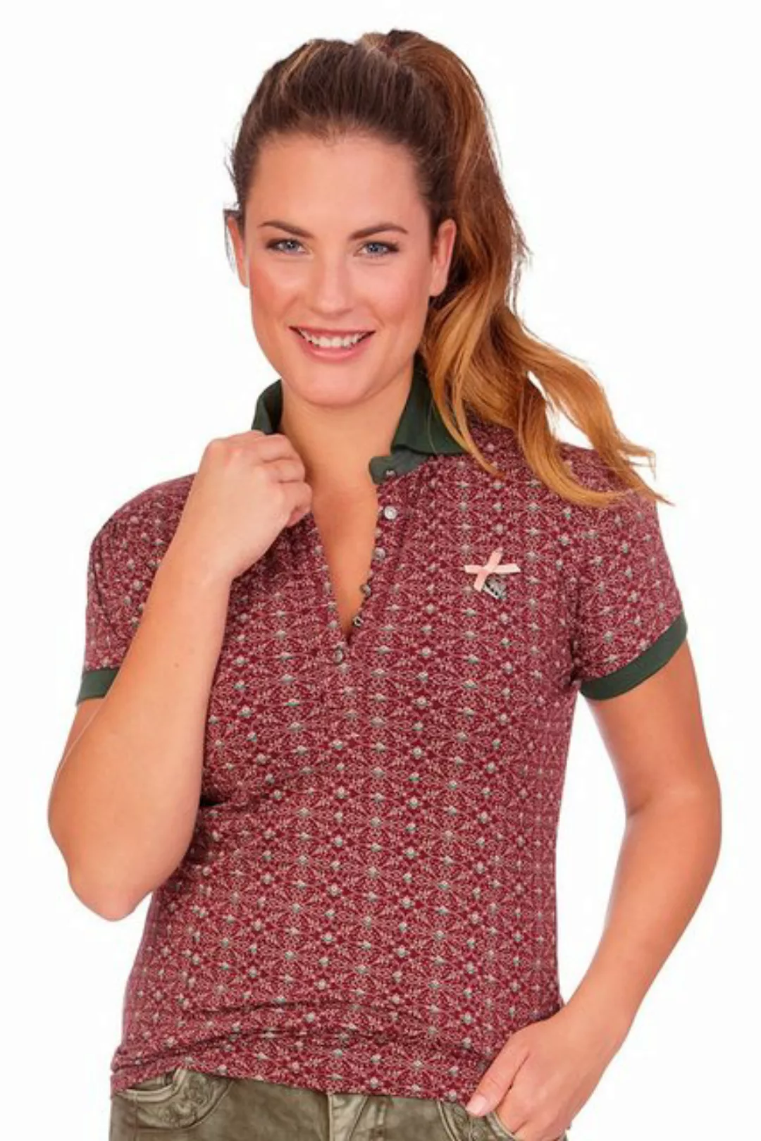 Hangowear Trachtenshirt Trachtenshirt Damen - JULIANA - weinrot günstig online kaufen