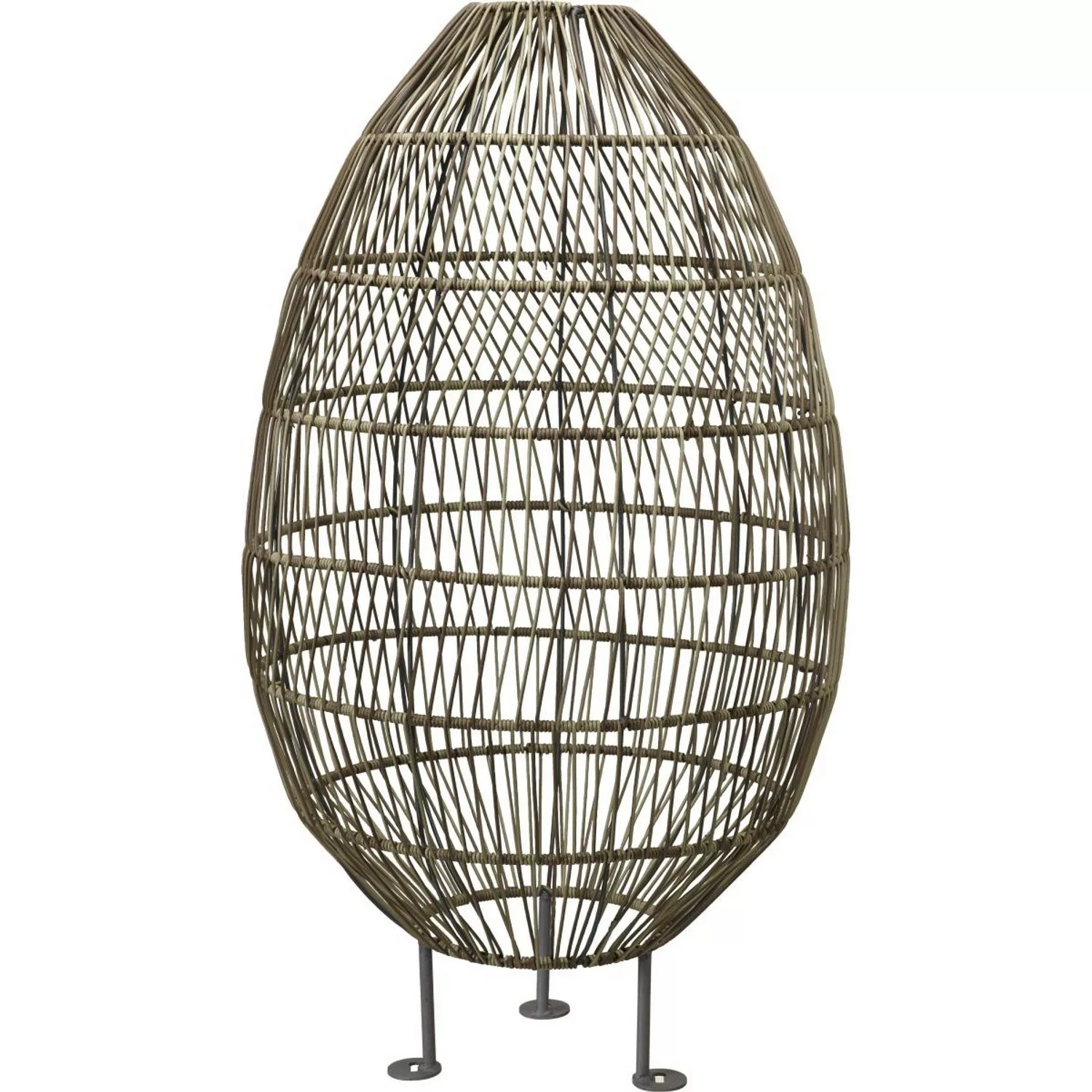 PR Home Hanoi Terrassen Stehleuchte 80x45cm Kunststoff Rattan natur Braun günstig online kaufen