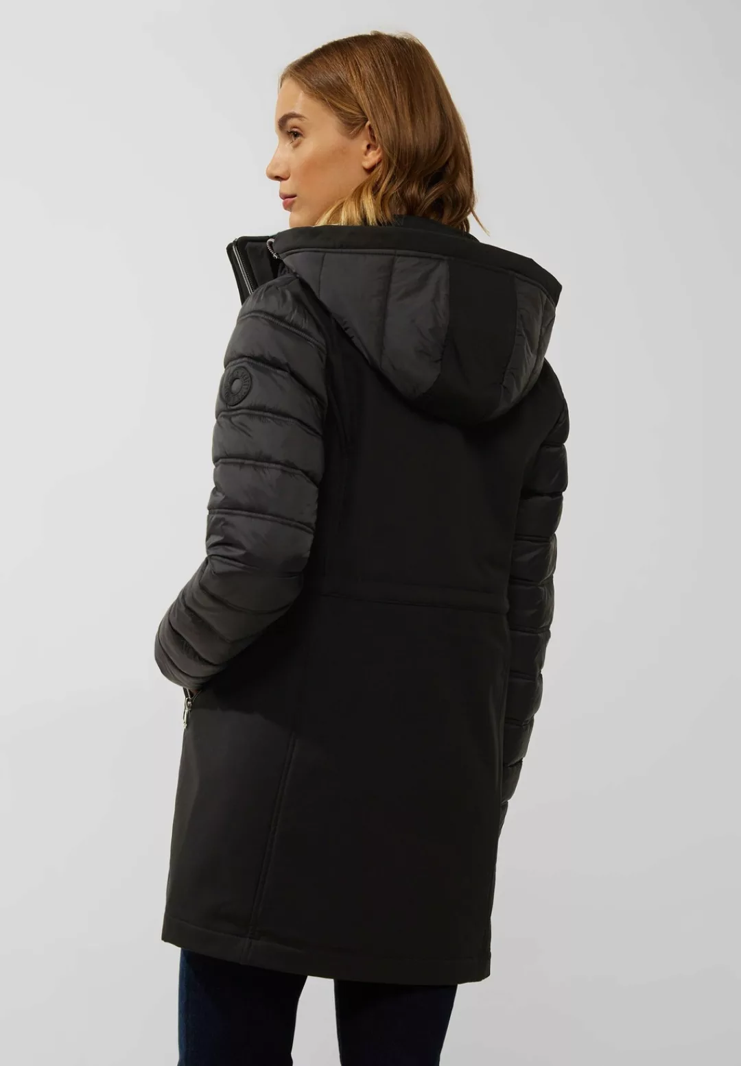 STREET ONE Softshelljacke, mit Kapuze, in Unifarbe günstig online kaufen