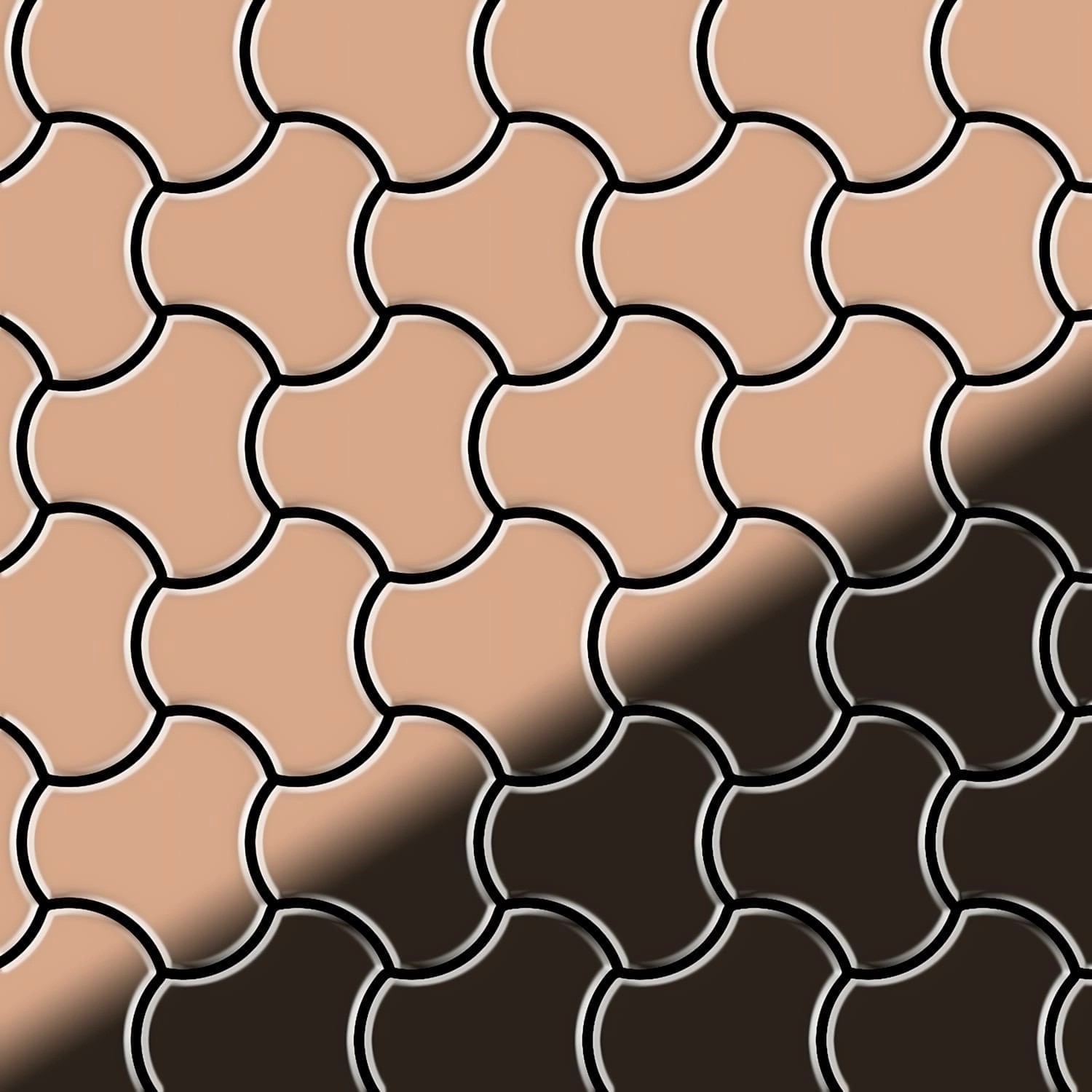 ALLOY Mosaik Fliese Massiv Metall Kupfer Gewalzt Kupfer 1,6mm Stark Ubiquit günstig online kaufen