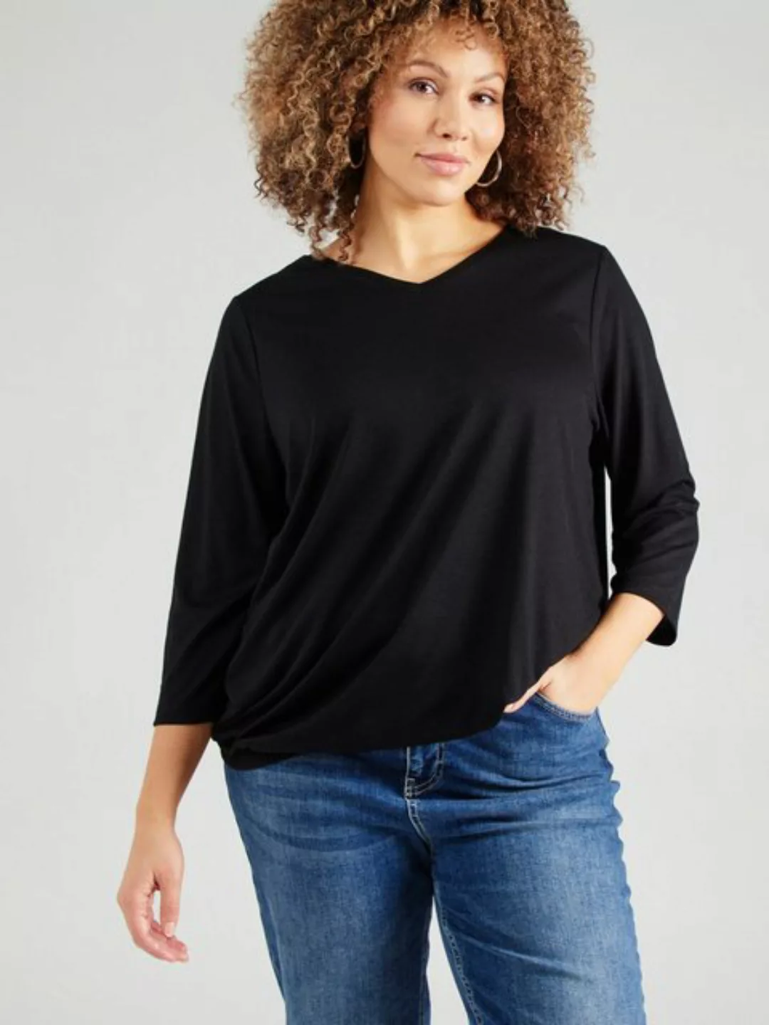 ONLY CARMAKOMA 3/4-Arm-Shirt CARCARLINNE V-NECK 3/4 TOP JRS BF günstig online kaufen