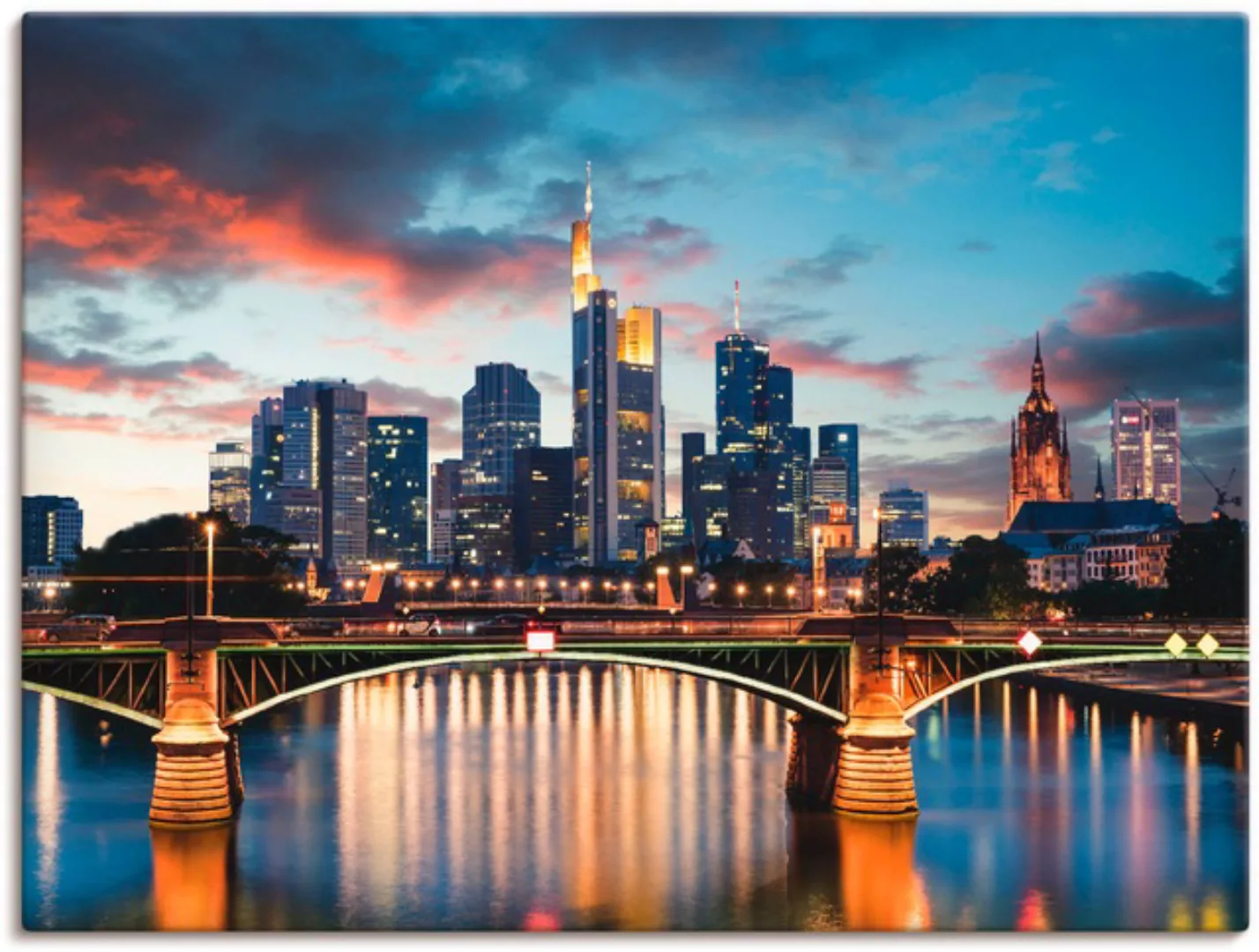 Artland Wandbild »Frankfurt am Main Skyline II«, Deutschland, (1 St.), als günstig online kaufen