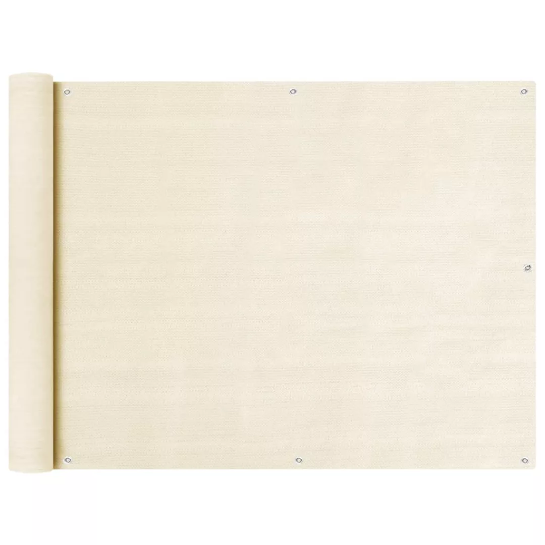 Balkon Sichtschutz Creme 90x400 Cm Hdpe günstig online kaufen