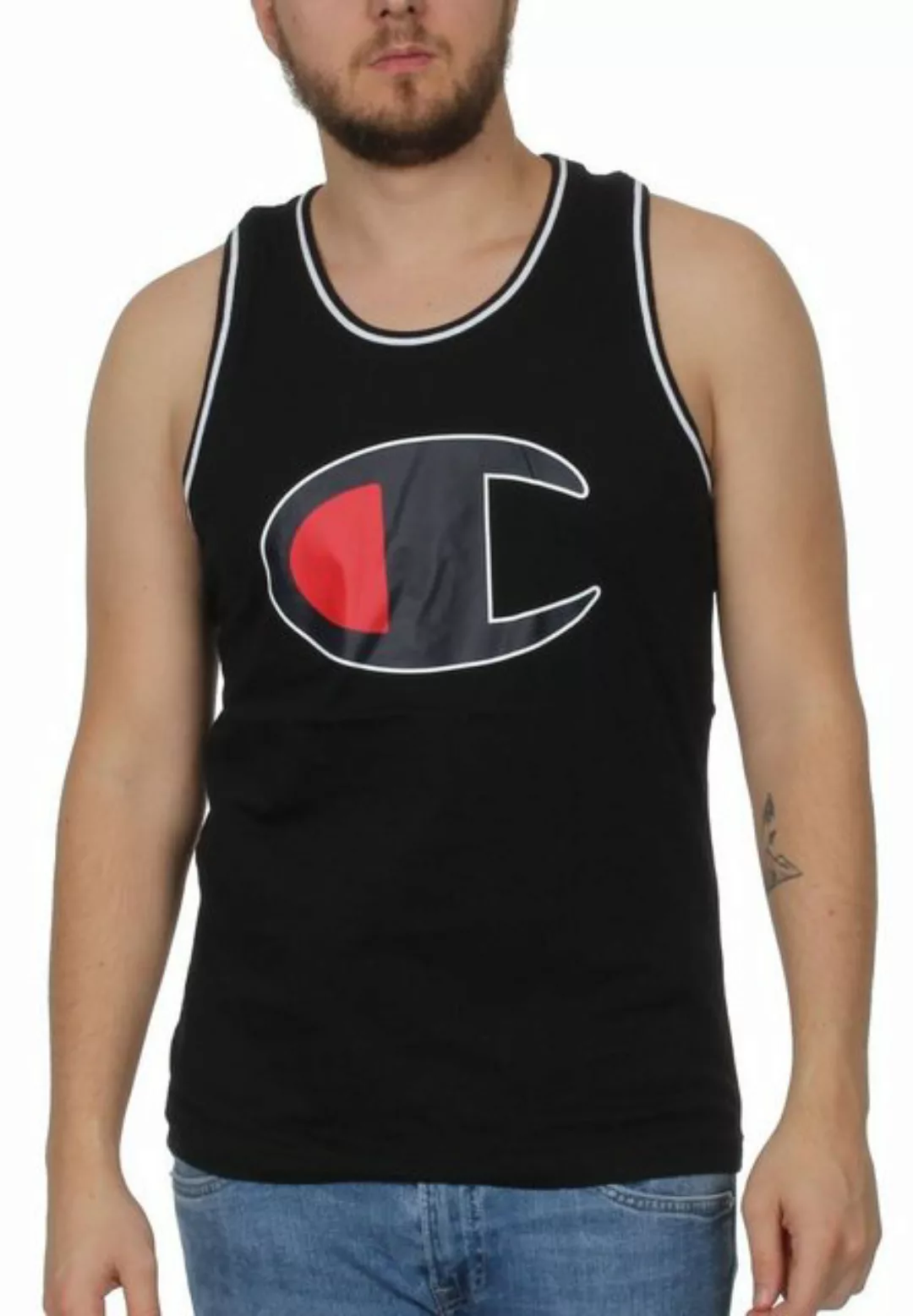 Champion T-Shirt Champion Tank Herren 213384 S19 KK001 NBK/WHT Schwarz Weiß günstig online kaufen