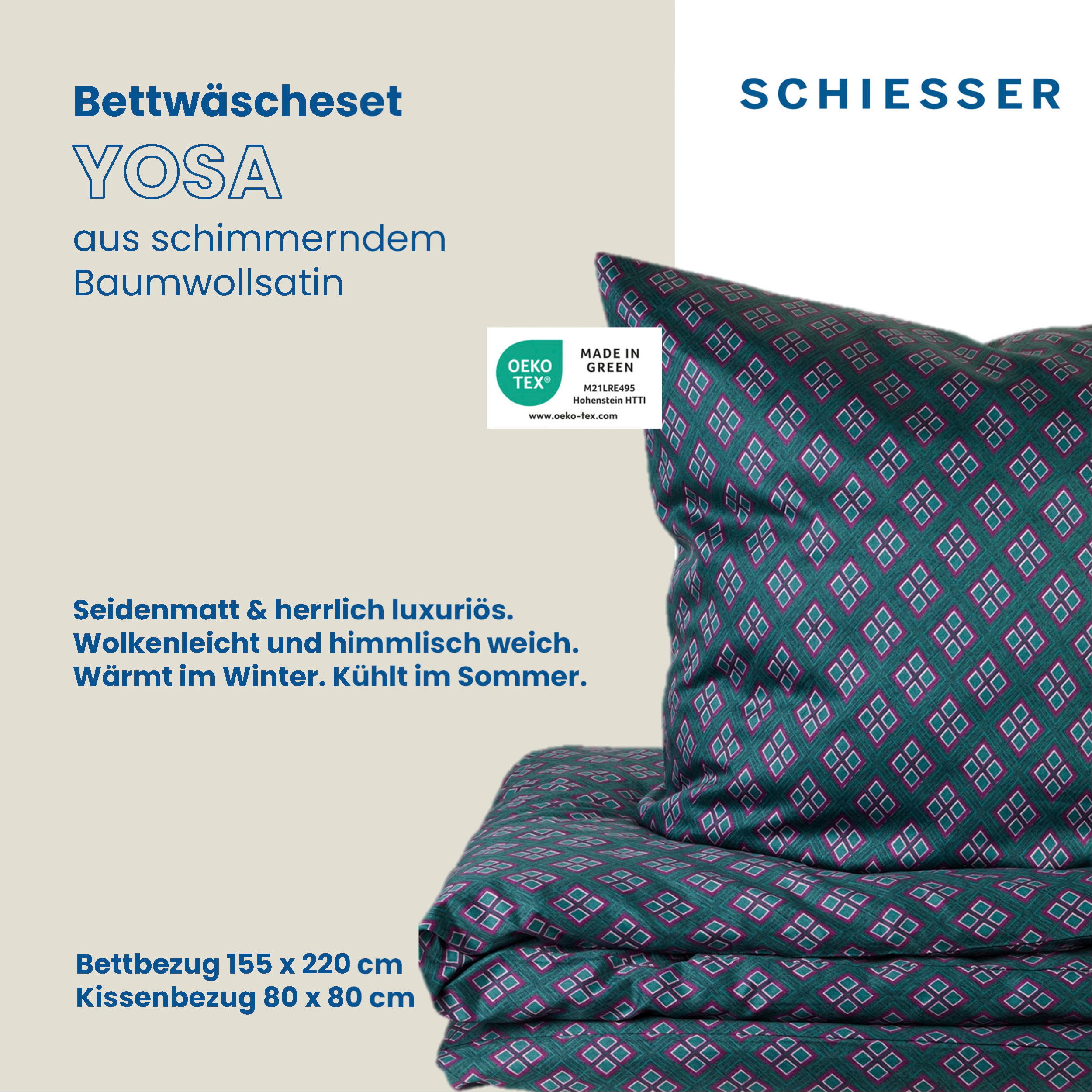 Schiesser Wendebettwäsche »Yosa«, Grafische Muster günstig online kaufen