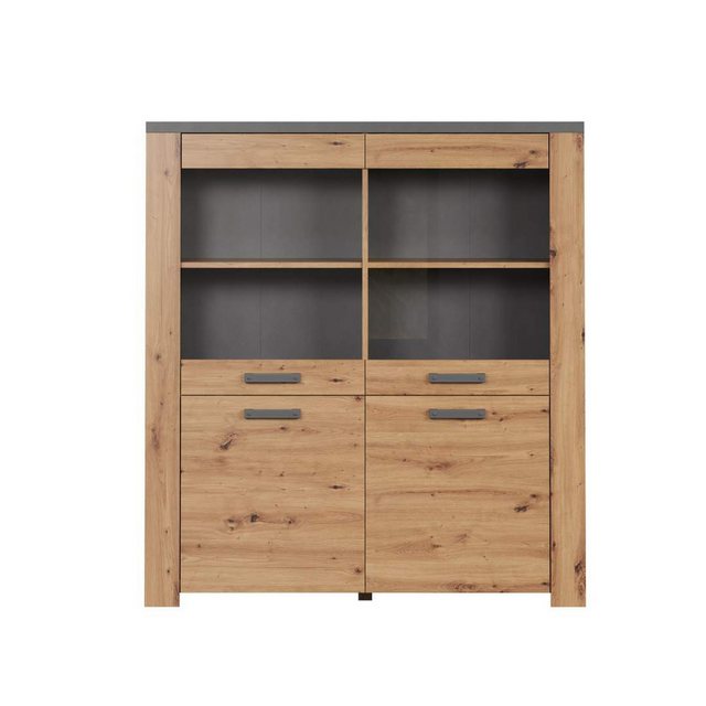 ebuy24 Vitrine Follow Vitrinenschrank Eiche dekor. günstig online kaufen