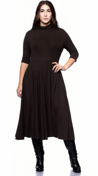 Clarissa Midi Rollkragenkleid Aus Bambus-viskose günstig online kaufen