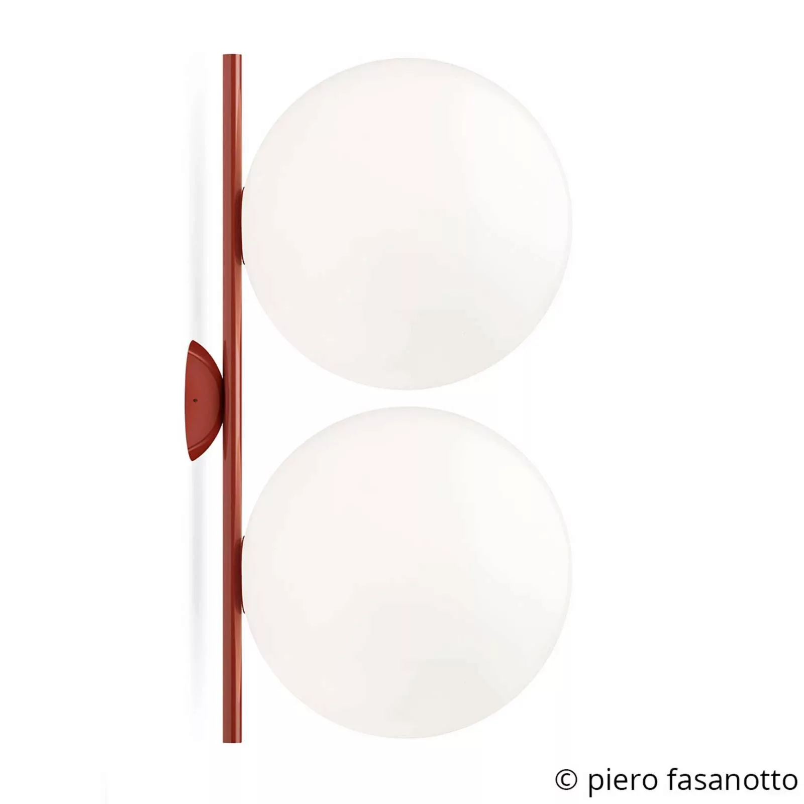 FLOS IC C/W2 Double Wandleuchte rot Ø 30 cm günstig online kaufen