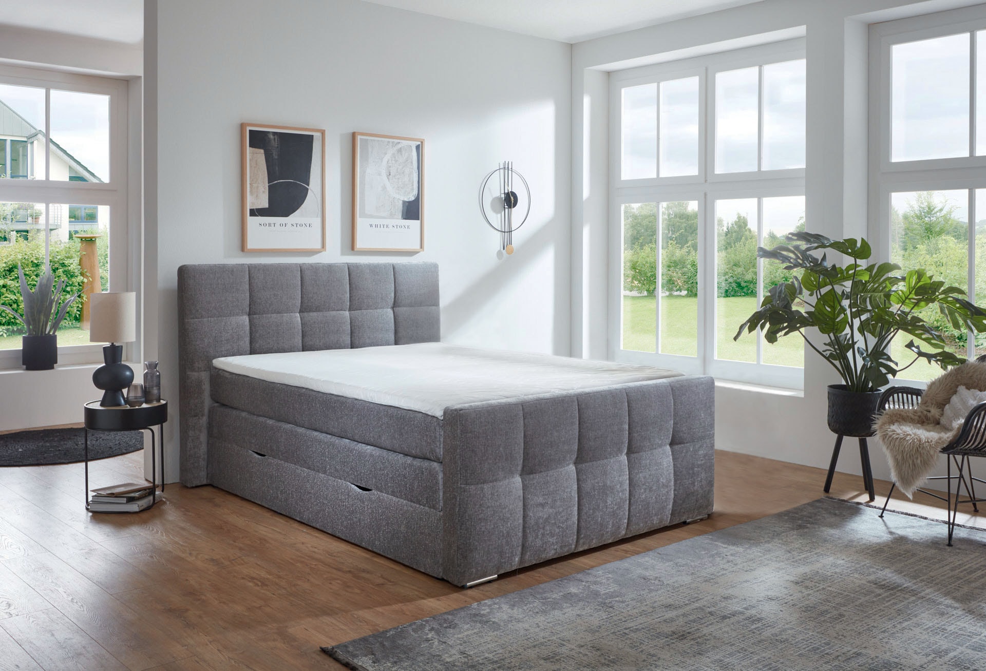 Places of Style Boxspringbett "Rosà", H3/H3, H3/H4, H4/H4 möglich günstig online kaufen