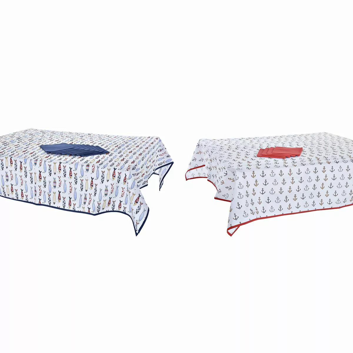 Tischwäsche-set Dkd Home Decor Rot Blau Polyester Baumwolle (150 X 250 X 0, günstig online kaufen