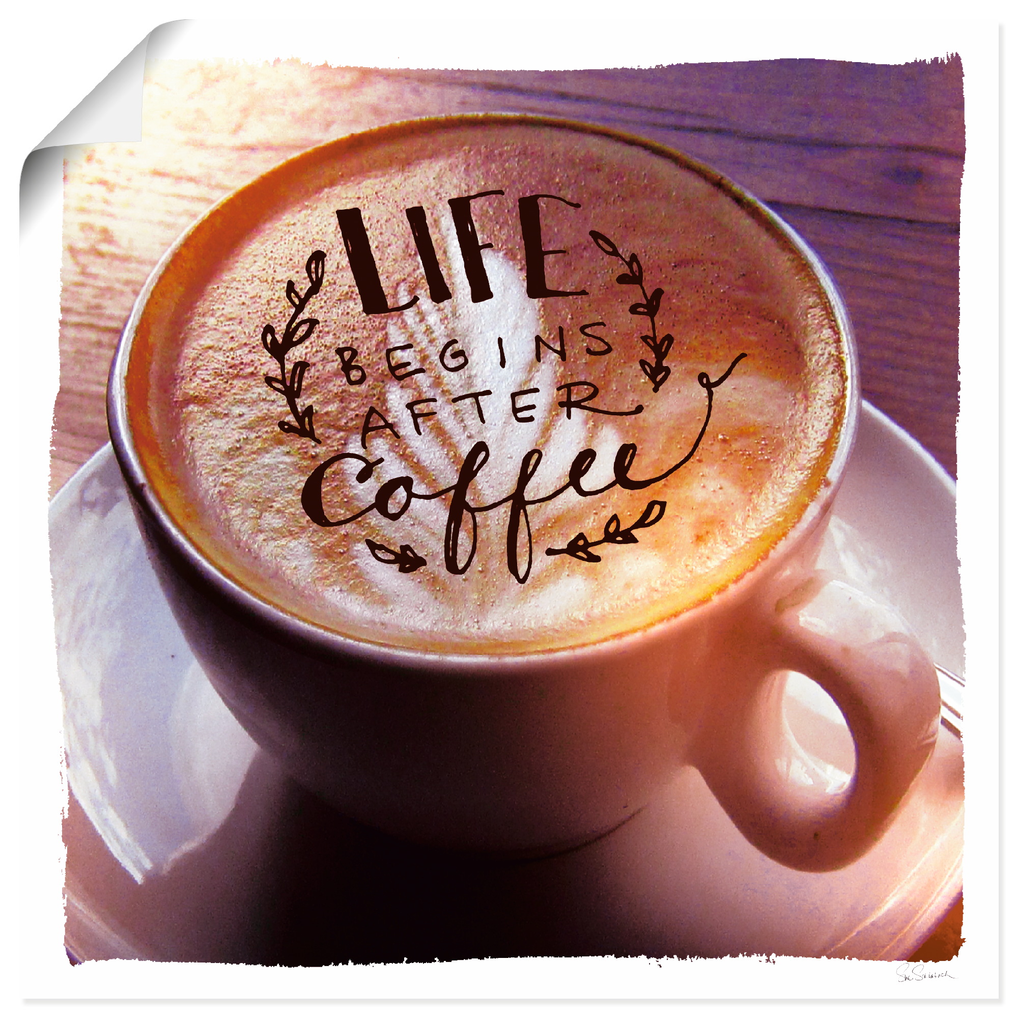 Artland Wandbild »Das Leben beginnt nach dem Kaffee«, Getränke, (1 St.), al günstig online kaufen