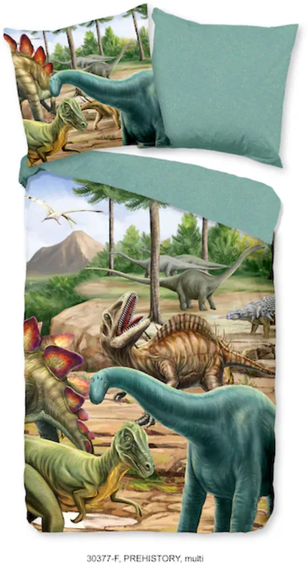 good morning Kinderbettwäsche »Prehistory Dinos«, (2 tlg.) günstig online kaufen