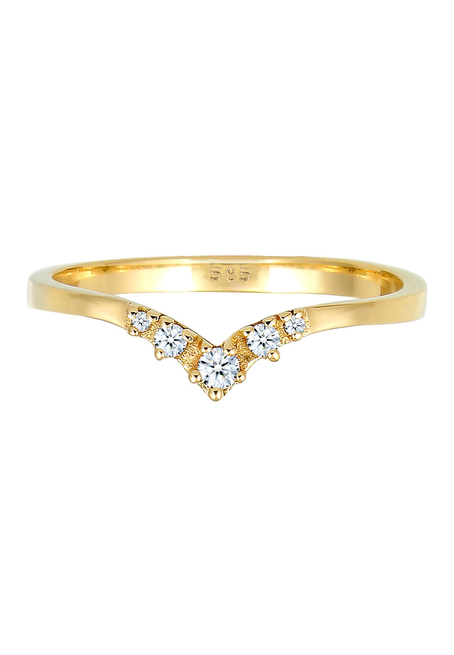 Elli DIAMONDS Verlobungsring V-Form Diamant (0.07 günstig online kaufen