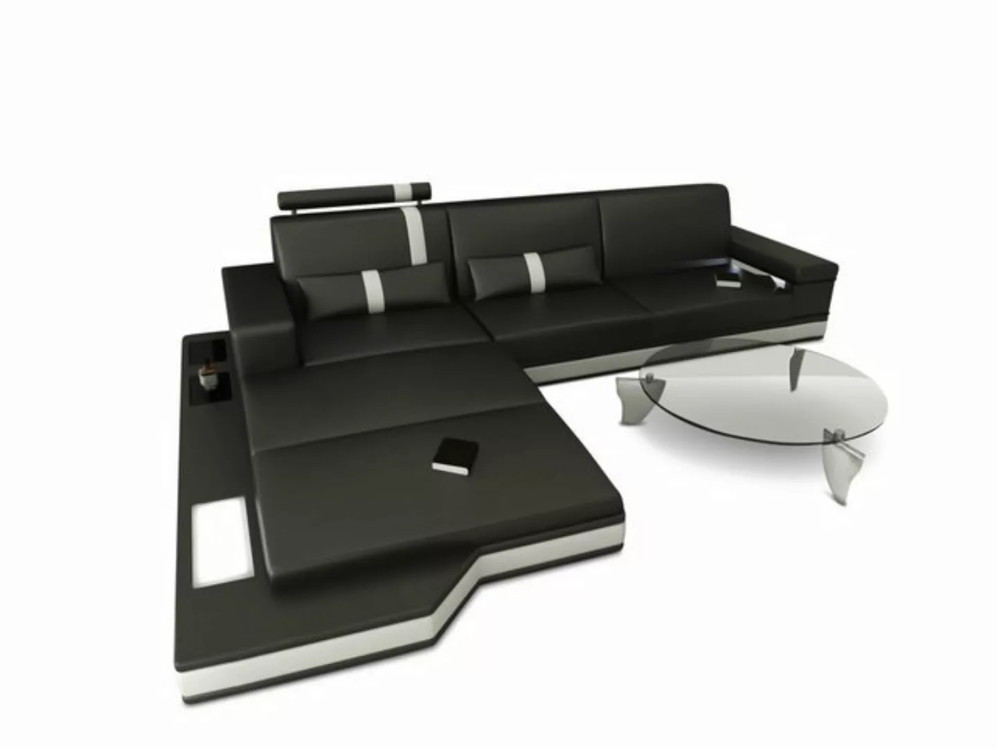 Sofa Dreams Ecksofa Ledercouch Leder Sofa Messana L Form Ledersofa, Couch, günstig online kaufen