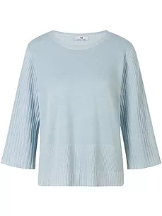 Rundhals-Pullover 3/4-Arm Peter Hahn blau günstig online kaufen