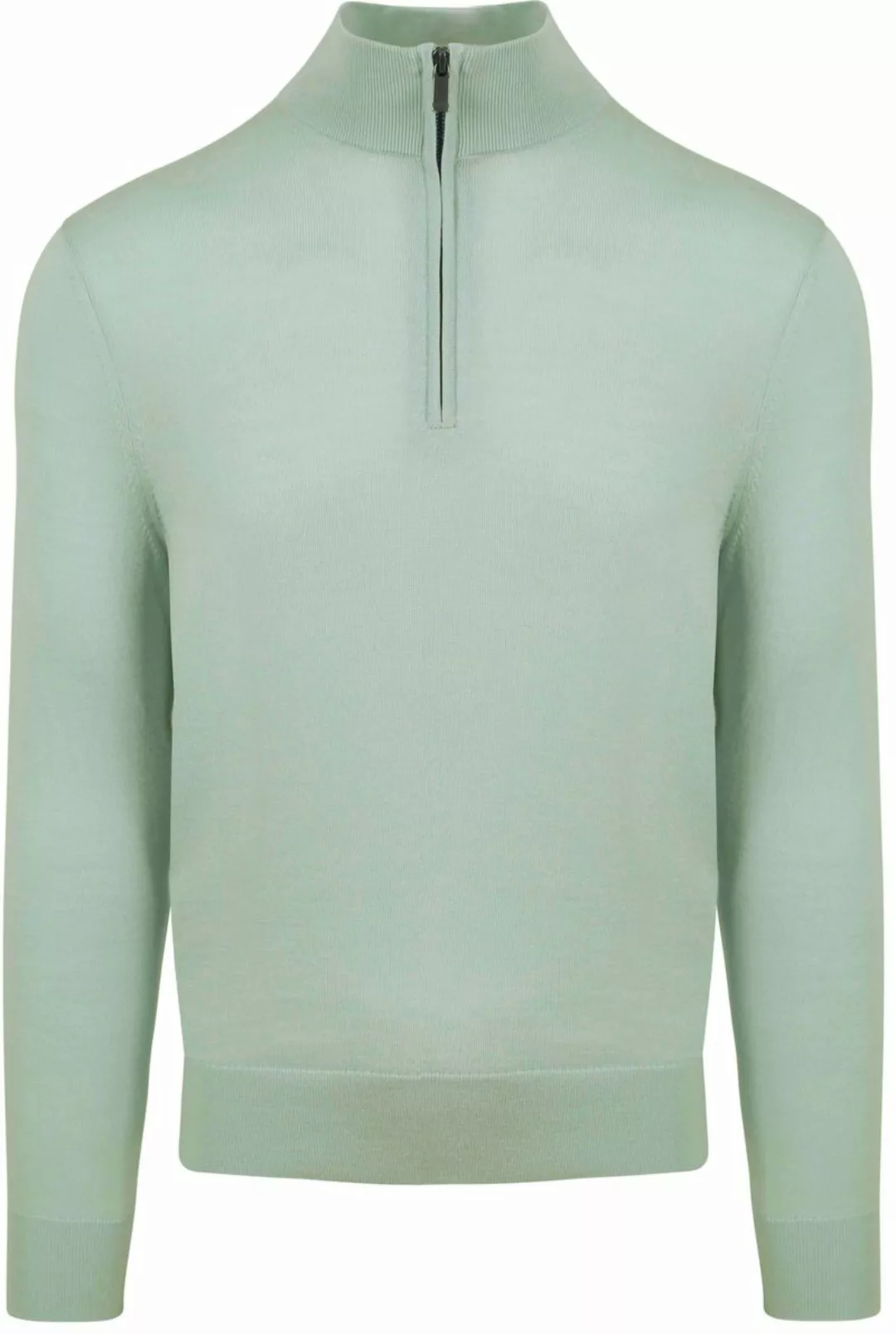 Suitable Merino Half Zip Pullover Grün - Größe S günstig online kaufen