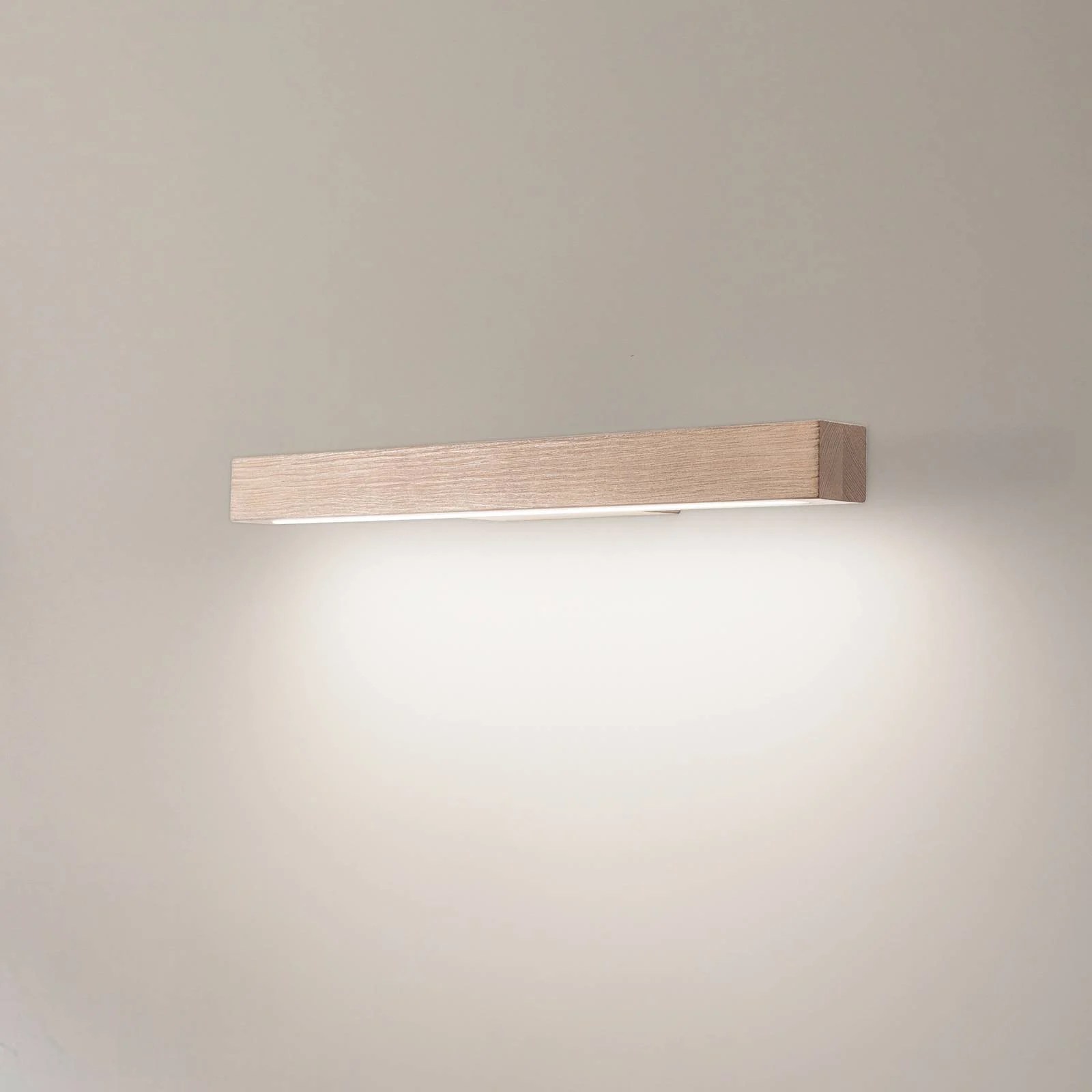 LED-Holzwandleuchte Teo, kiefer, 46 cm, 3000 K günstig online kaufen