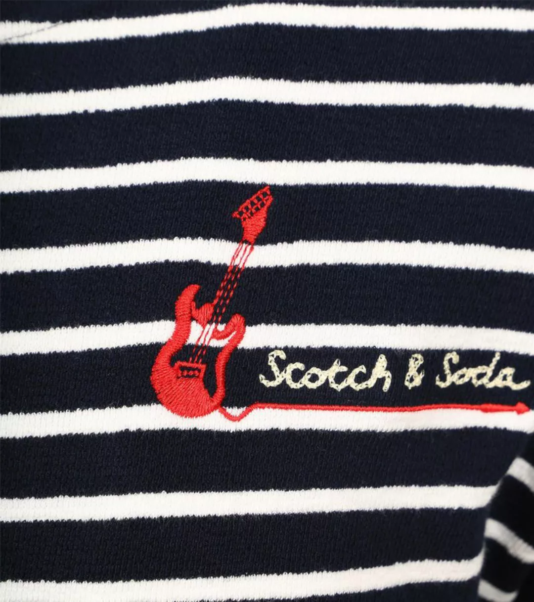 Scotch and Soda Pullover Bandana Dunkelblau Gestreift - Größe XL günstig online kaufen