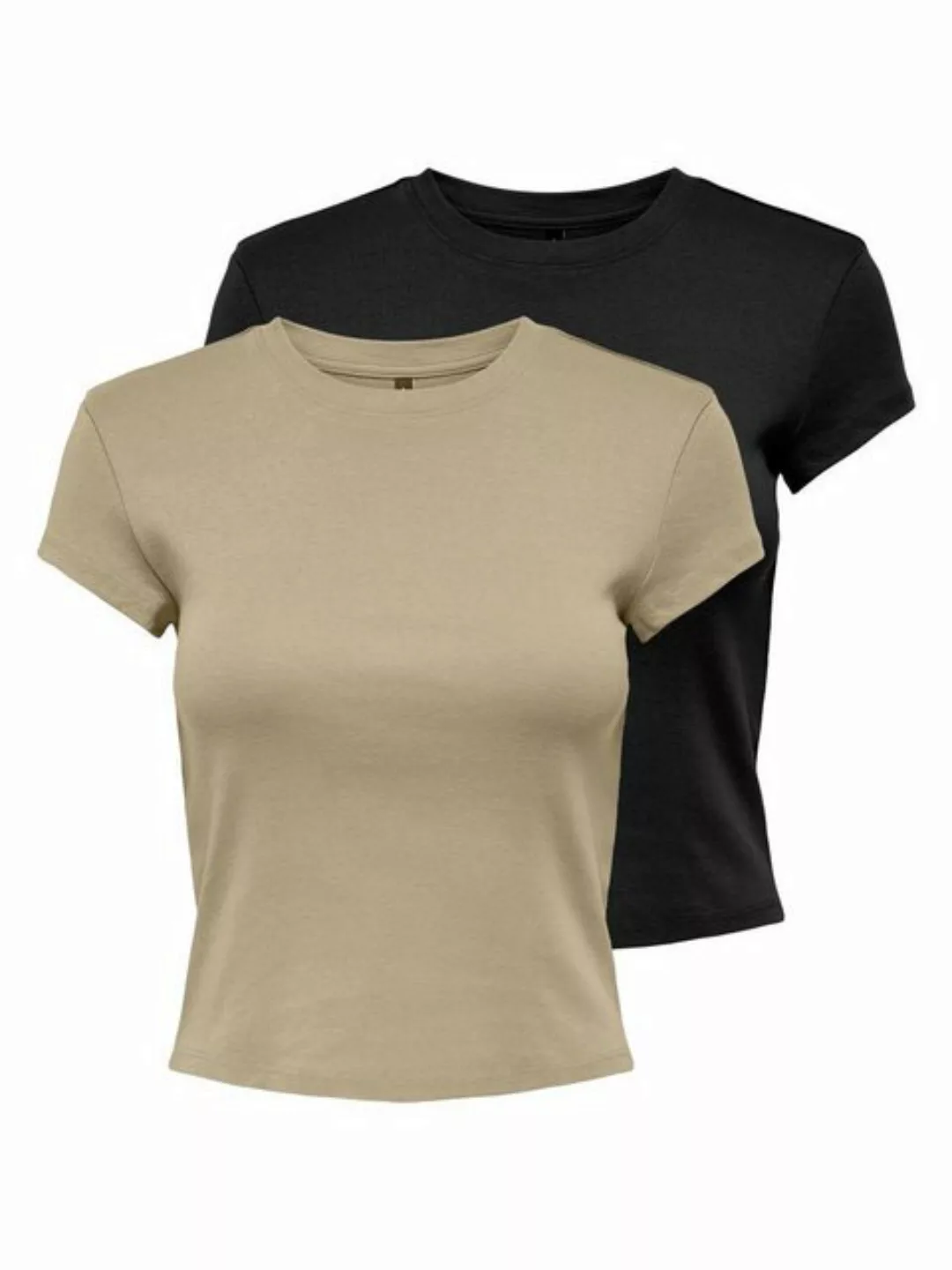 ONLY T-Shirt ONLELINA S/S O-NECK SHORT TOP 2PACK JRS (Packung, 2-tlg) günstig online kaufen