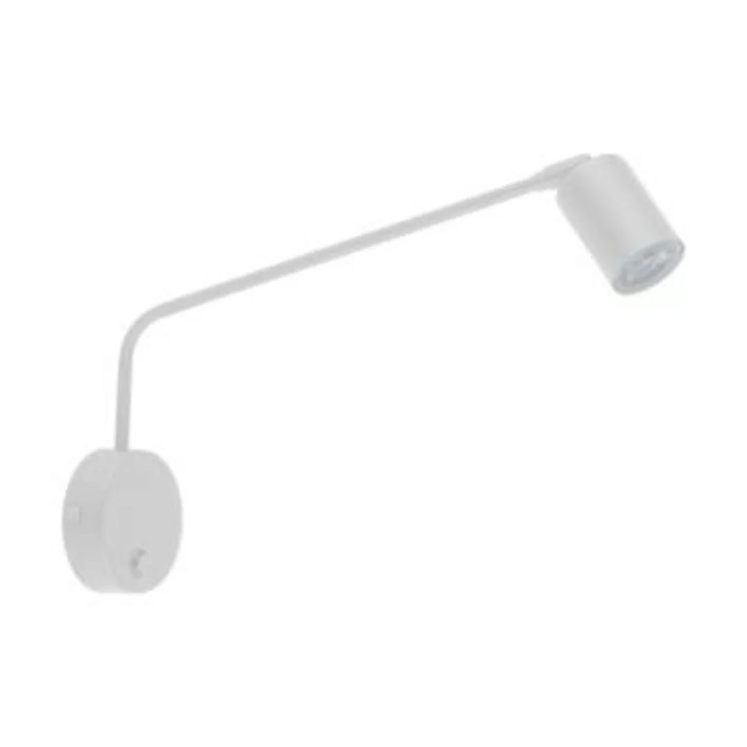 Wandlampe Weiß verstellbar Metall GU10 mit Schalter günstig online kaufen