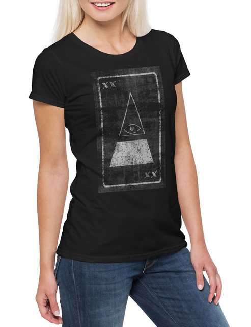 Urban Backwoods Print-Shirt Tarot The Eye of Illuminati Damen T-Shirt Tarot günstig online kaufen