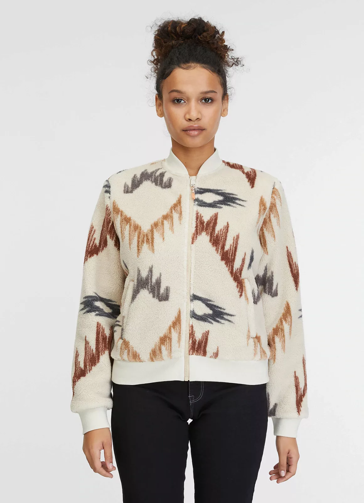 Ragwear Sweatjacke "CAIRRO AZTEC", aus weichem Teddy Plüsch und Allover Azt günstig online kaufen