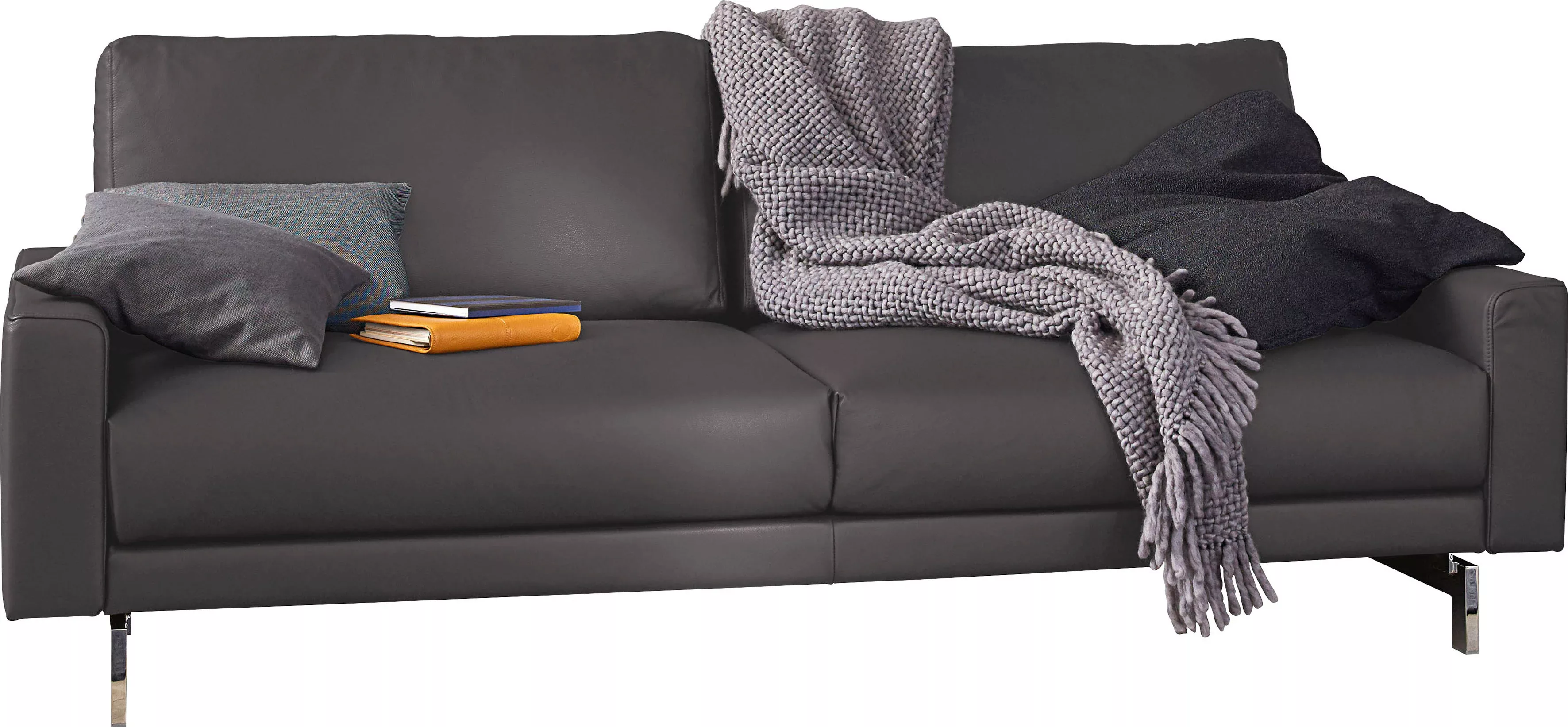 hülsta sofa 2-Sitzer »hs.450«, Armlehne niedrig, Fuß chromfarben glänzend, günstig online kaufen