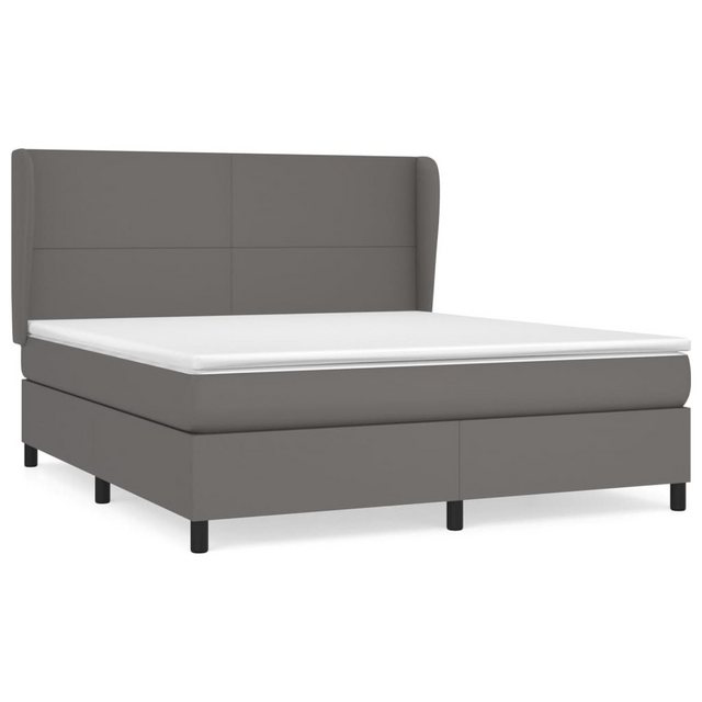 vidaXL Boxspringbett Bett Boxspringbett mit Matratze & Topper Kunstleder ve günstig online kaufen