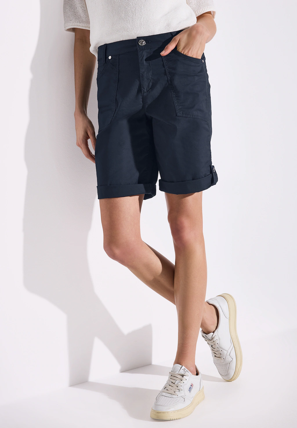 STREET ONE Bermudas "Style Yulius", Sommerhose mit Turn-Up günstig online kaufen
