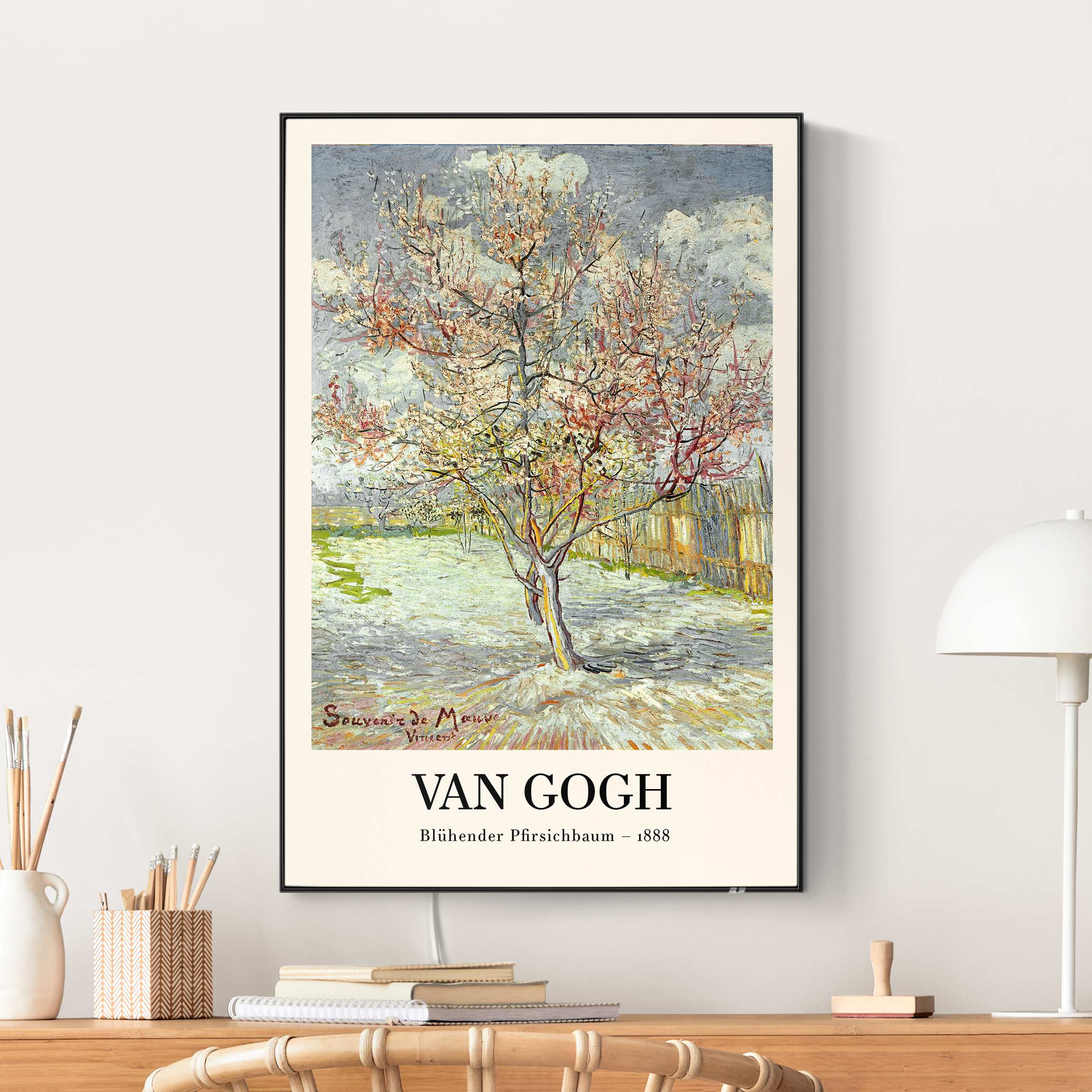 LED-Wechselbild Vincent van Gogh - Blühender Pfirsichbaum - Museumsedition günstig online kaufen