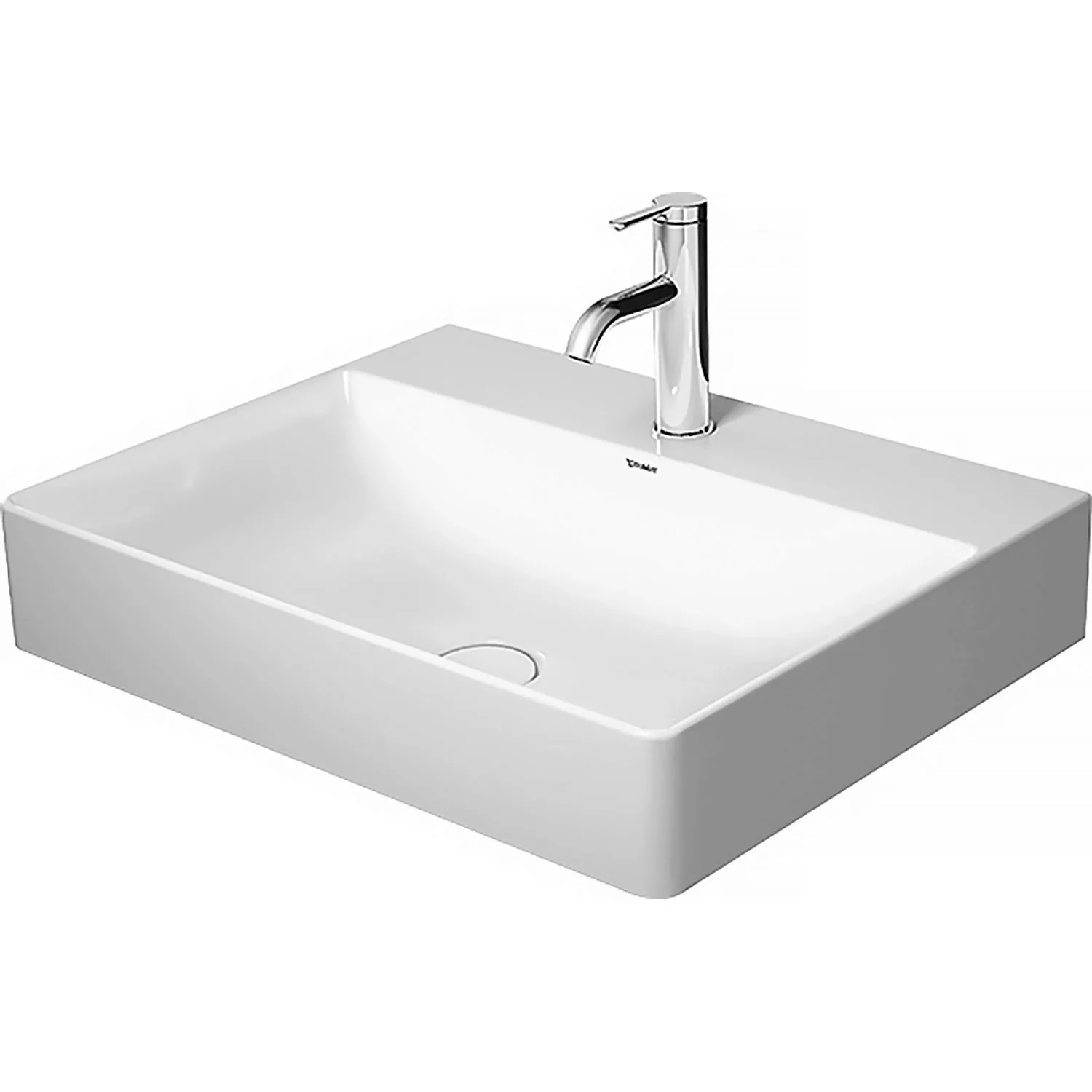 Duravit Handwaschbecken DuraSquare 60 cm geschliffen Hahnloch & Überlauf günstig online kaufen