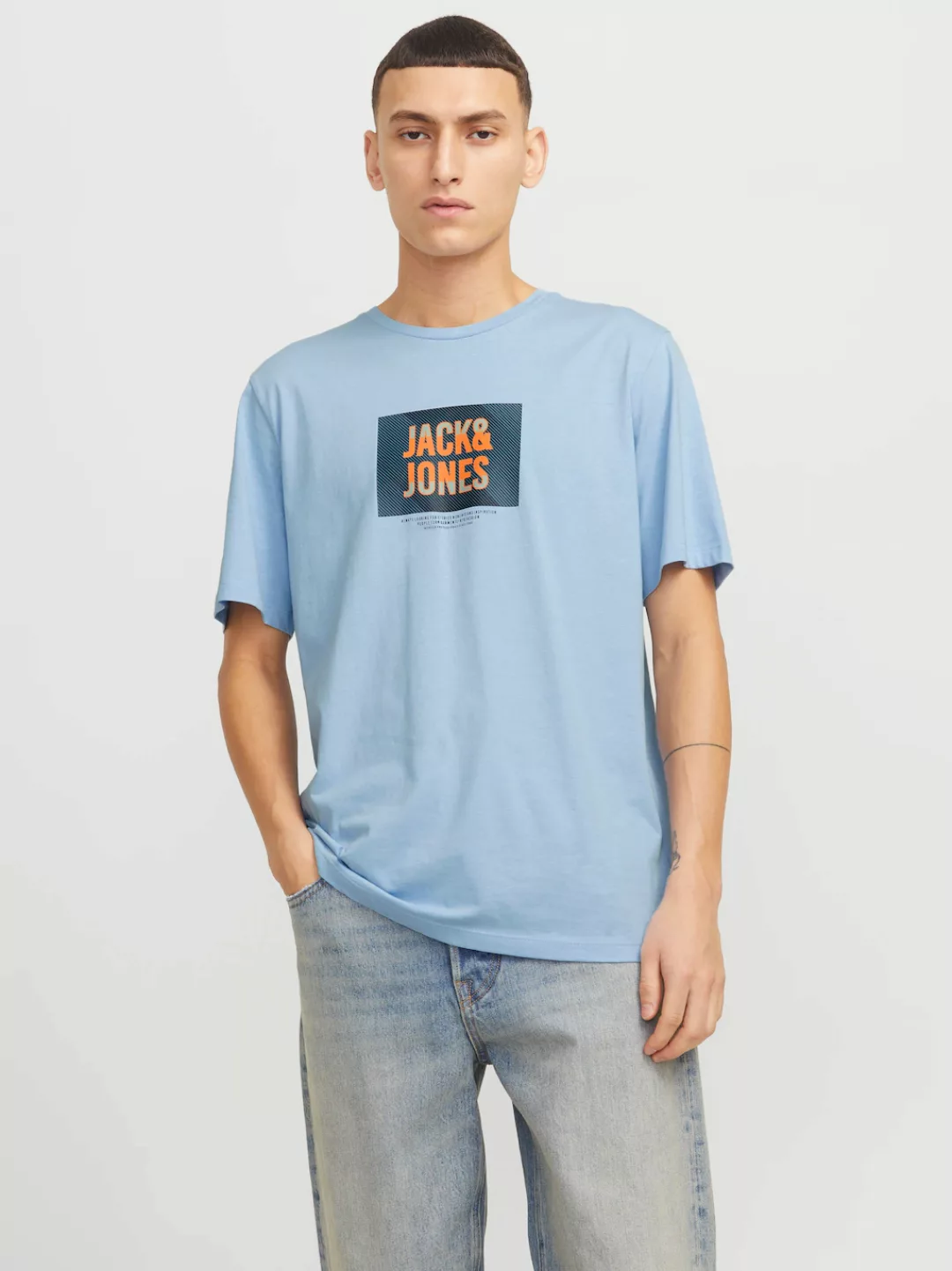 Jack & Jones Print-Shirt "JJHUDSON TEE SS CREW NECK" günstig online kaufen