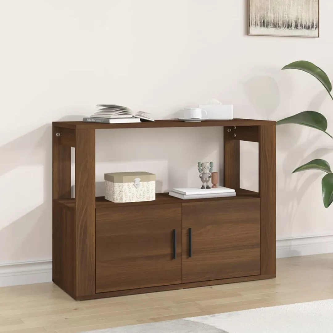 Vidaxl Sideboard Braun Eichen-optik 80x30x60 Cm Holzwerkstoff günstig online kaufen